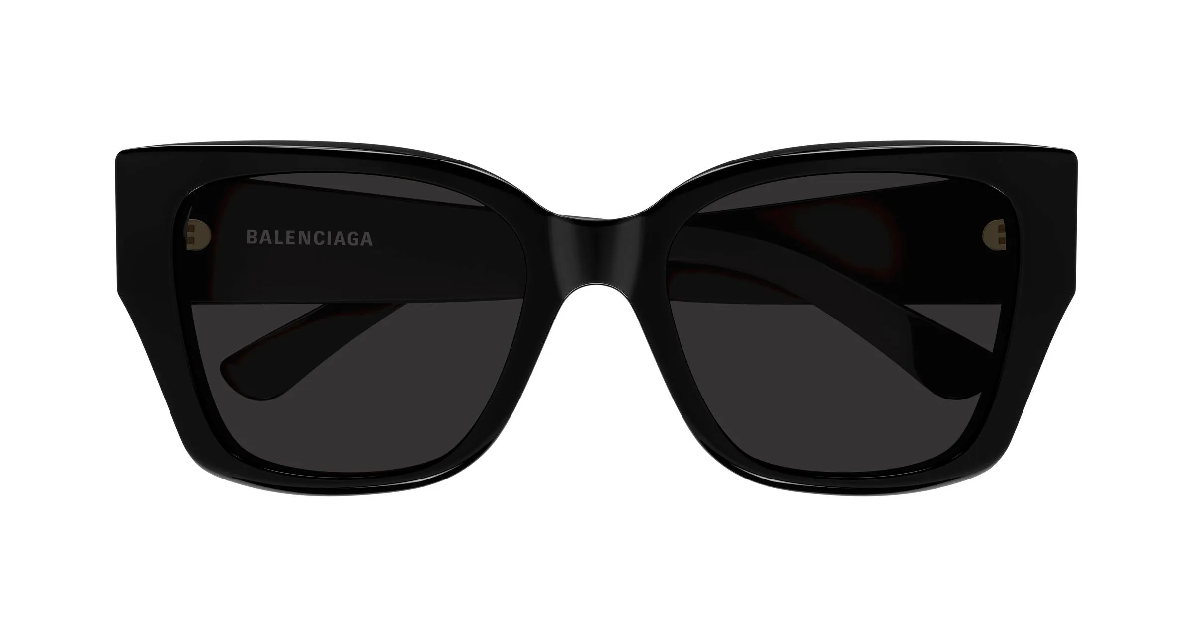 Balenciaga BB0474S 001 Occhiali da sole Acetato Nero Grigio Farfalla - immagine 2