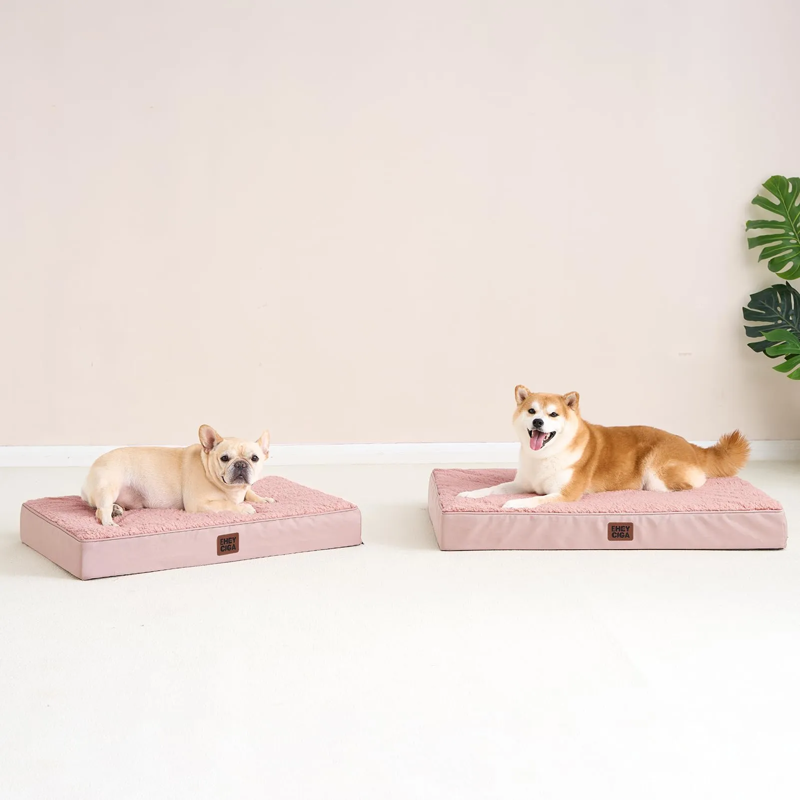 EHEYCIGA Removable Washable Orthopedic Dog Bed Cushion, Pink, 76 x 51 cm - immagine 8