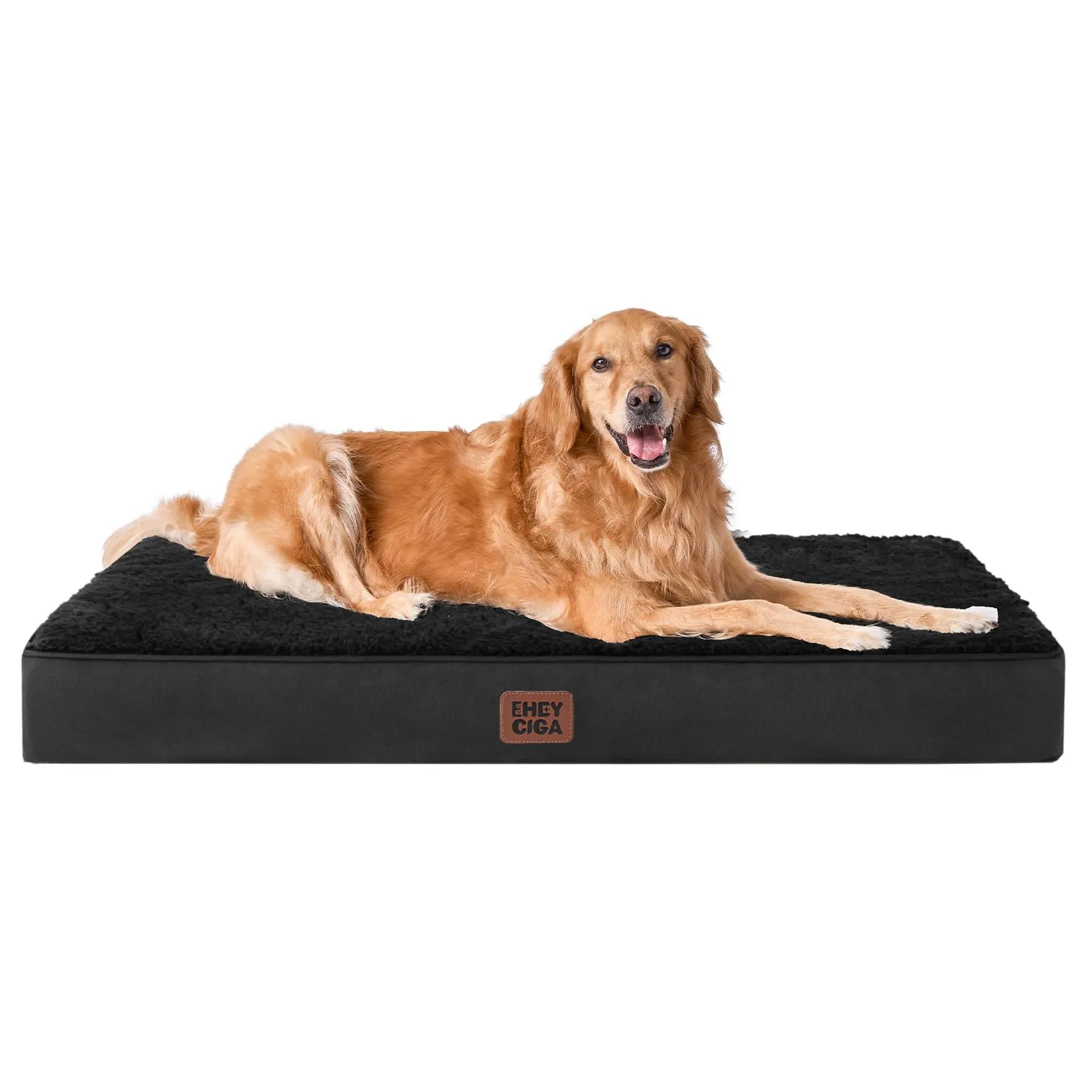 EHEYCIGA Removable Washable Orthopedic Dog Bed Cushion, Black, 104 x 69 cm - immagine 1