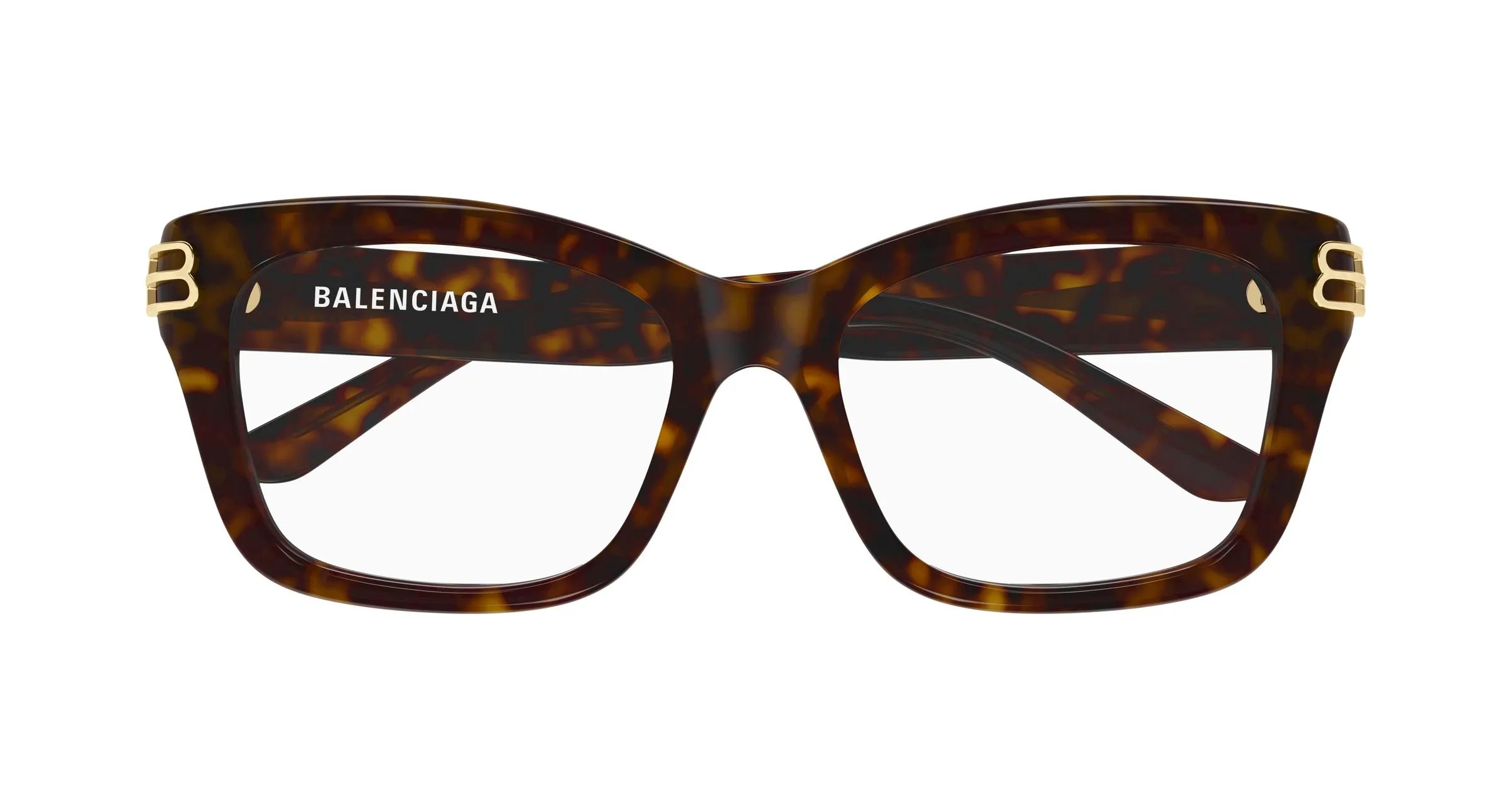 Balenciaga BB0472O 002 Montature da vista Acetato Havana Trasparente Squadrata - immagine 2