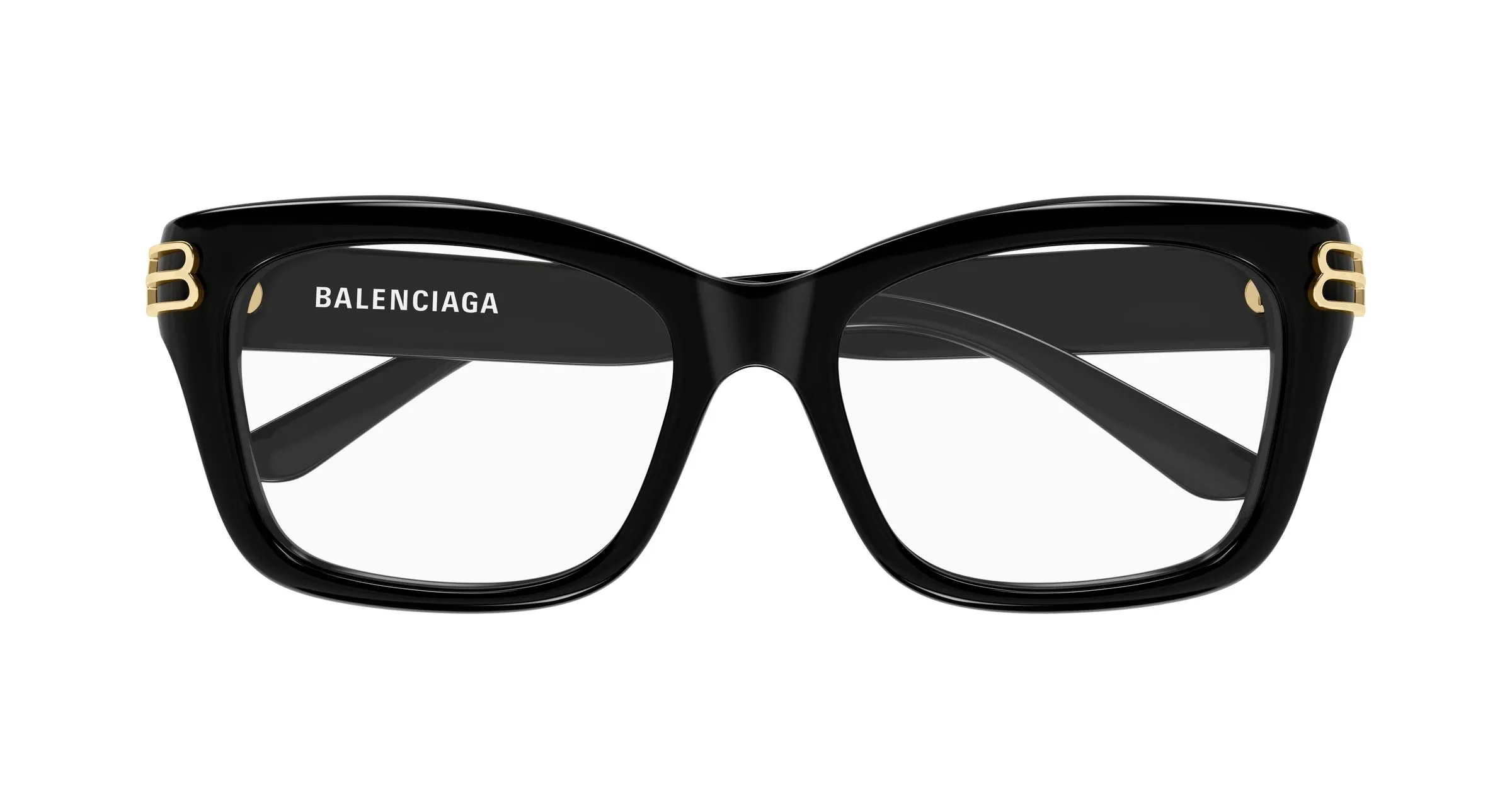 Balenciaga BB0472O 001 Montature da vista Acetato Nero Trasparente Squadrata - immagine 2