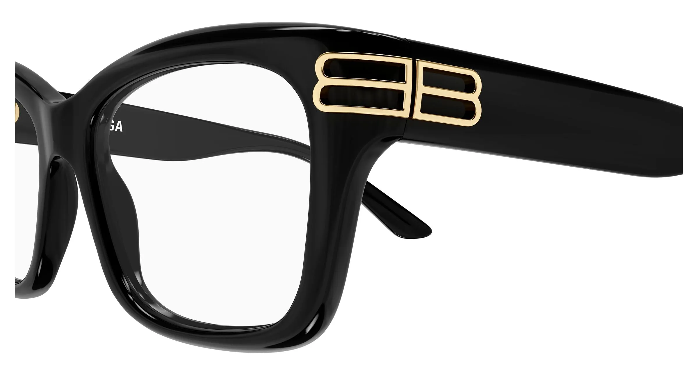 Balenciaga BB0472O 001 Montature da vista Acetato Nero Trasparente Squadrata - immagine 3