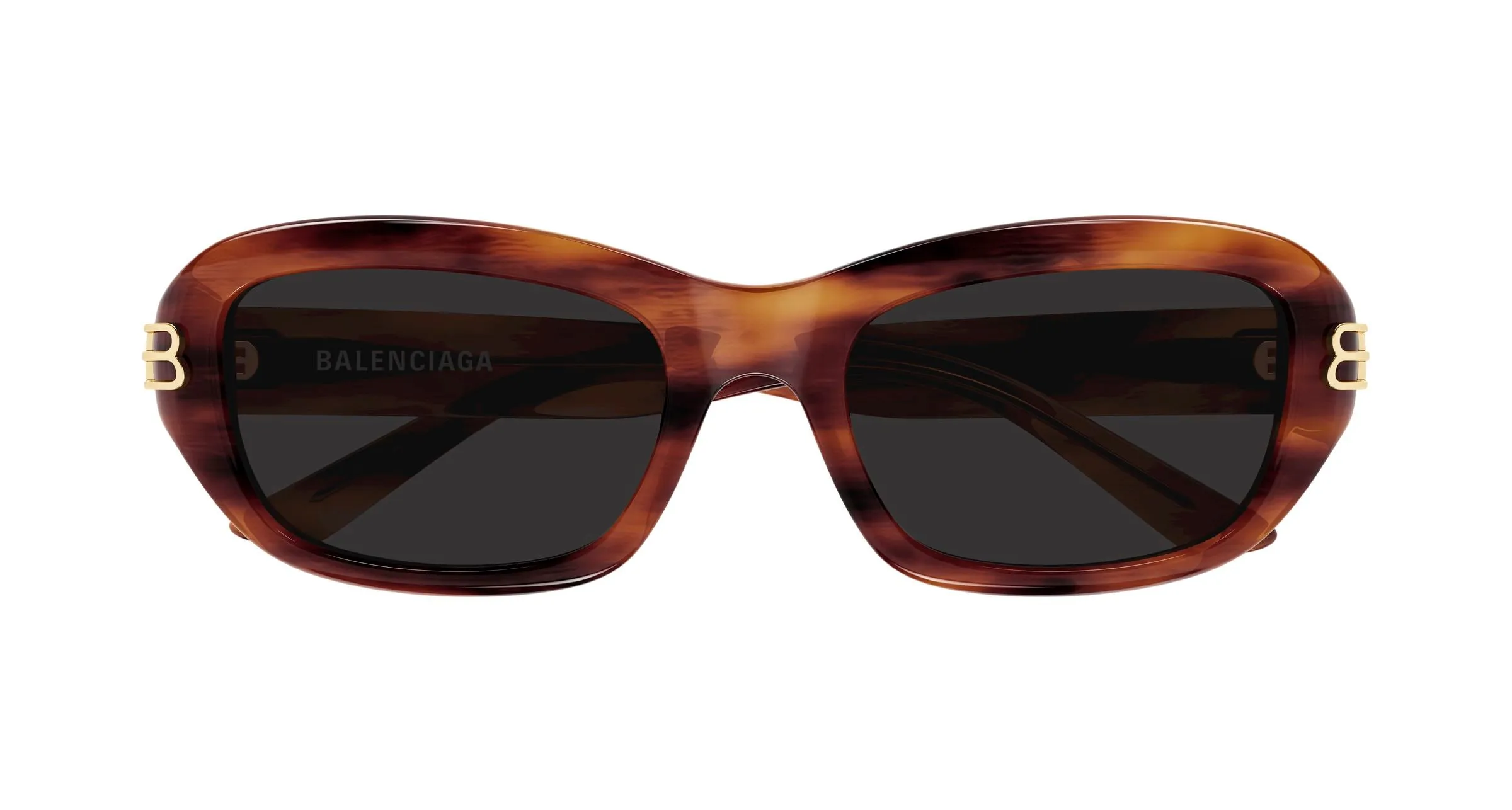 Balenciaga BB0471SK 005 Occhiali da sole Acetato Marrone Grigio Squadrata - immagine 2