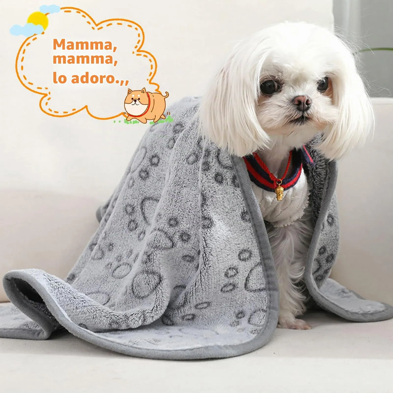 CIYIN 3 Pezzi Coperta Cane, Copertina per Animali,Copertina Cane Lavabile,Animali Domestici Coper tina Gatto,Coper tina per Cani Gatti Piccola e Media Taglia (bianco, grigio, rosa, 60 x 40 cm) - immagine 5