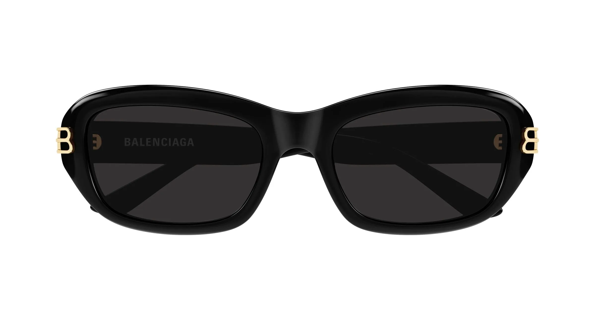 Balenciaga BB0471SK 001 Occhiali da sole Acetato Nero Grigio Squadrata - immagine 2