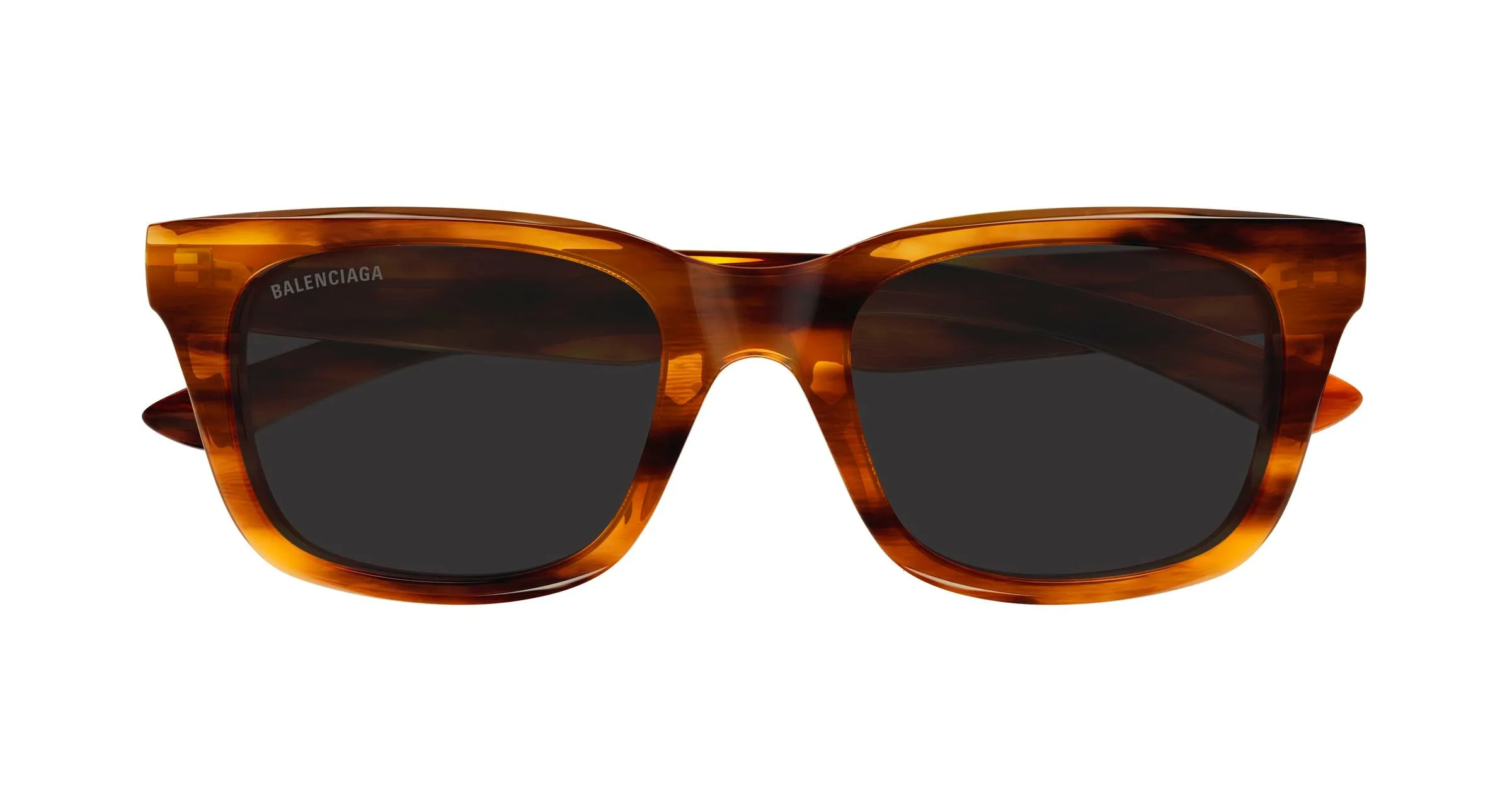 Balenciaga BB0468S 003 Occhiali da sole Acetato Marrone Grigio Squadrata - immagine 2