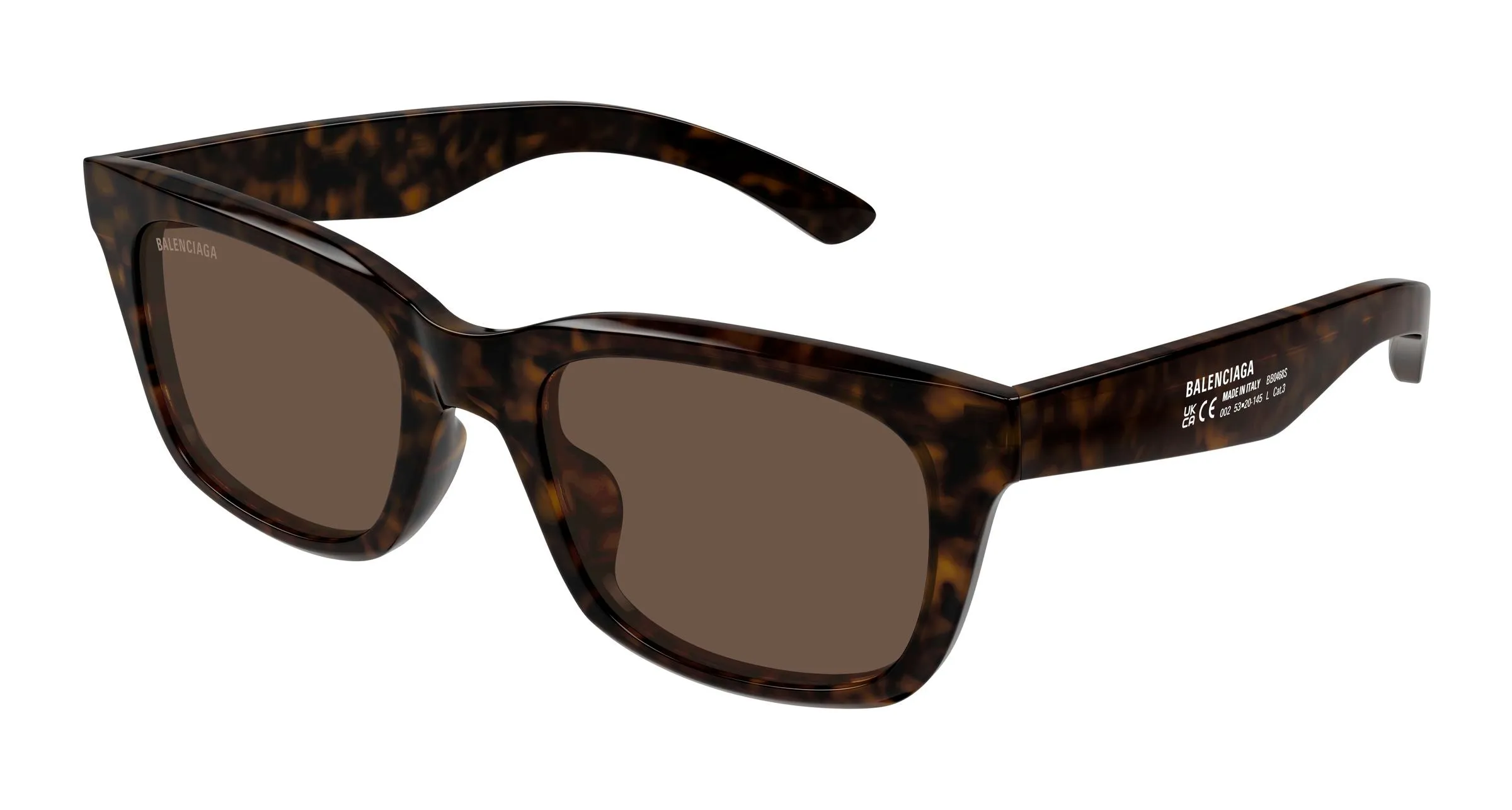 Balenciaga BB0468S 002 Occhiali da sole Acetato Havana Marrone Squadrata - immagine 1