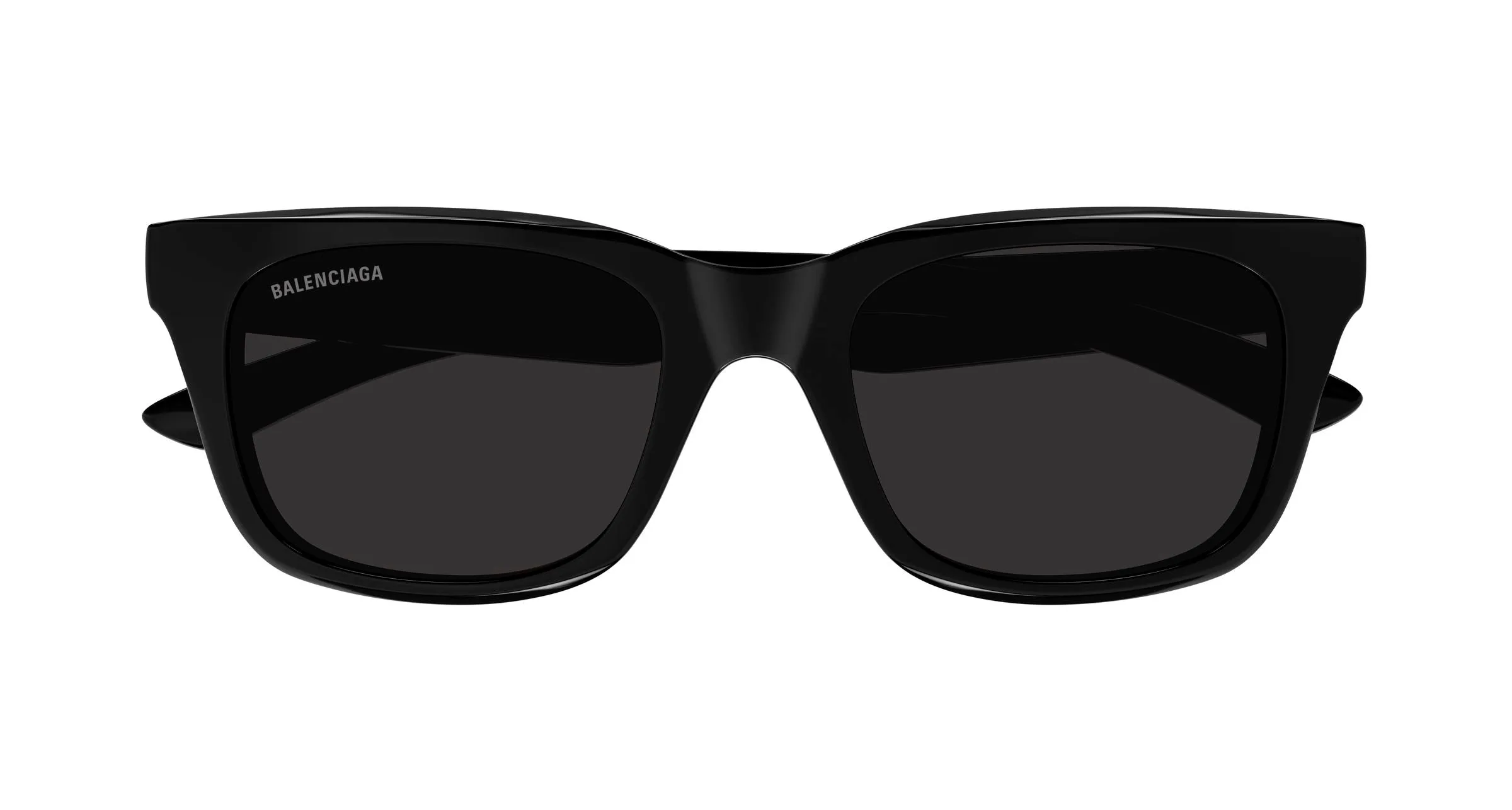 Balenciaga BB0468S 001 Occhiali da sole Acetato Nero Grigio Squadrata - immagine 2