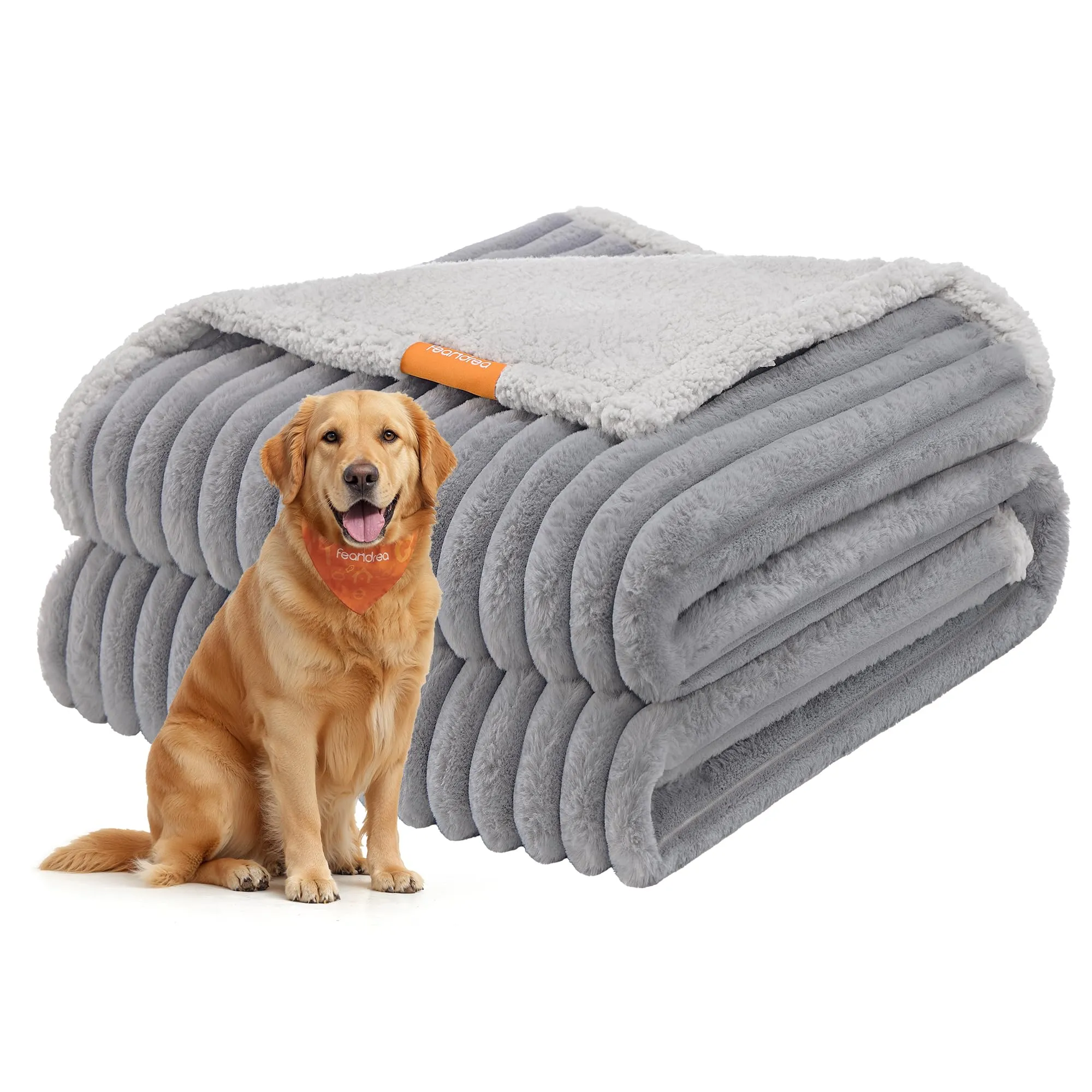 Feandrea Tappeto Impermeabile per Cani, Coperta Reversibile di Taglia XXL, 203 x 152 cm, per Cani di Taglia Grande e Extra Grande, Copridivano, Lavabile, Grigio Tortora e Grigio Chiaro PPB038G01 - immagine 1