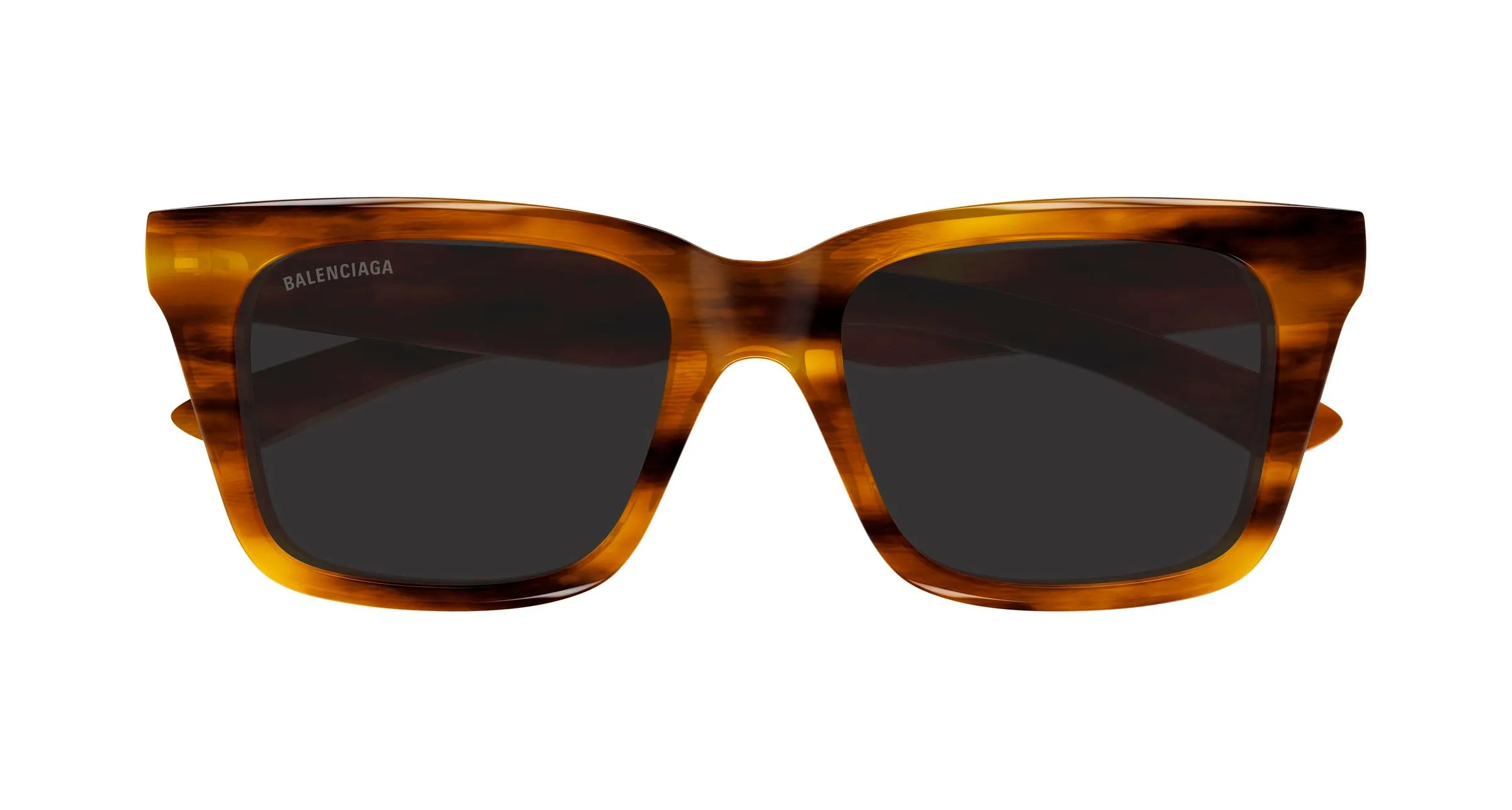 Balenciaga BB0467S 003 Occhiali da sole Acetato Marrone Grigio Squadrata - immagine 2