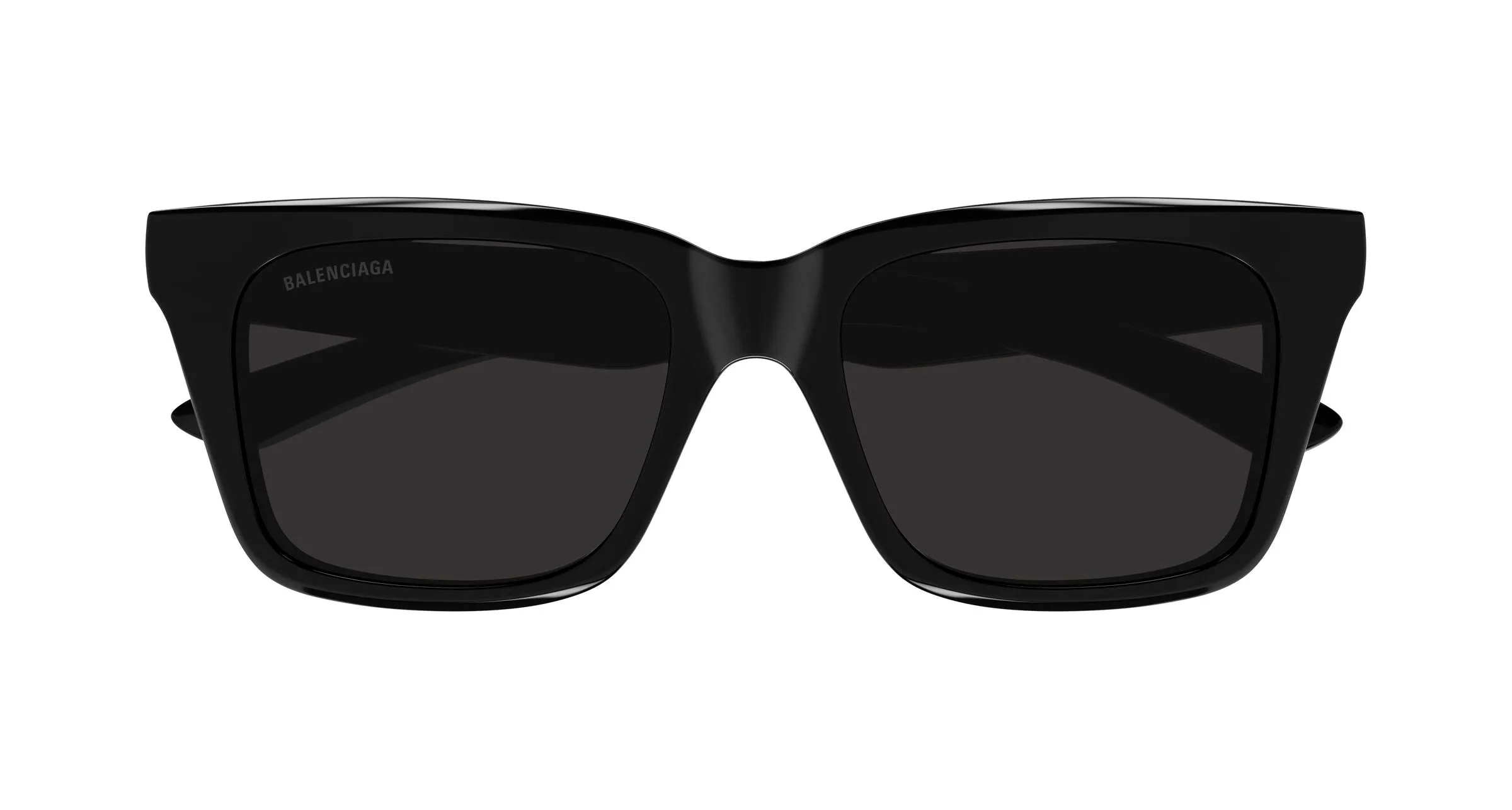 Balenciaga BB0467S 001 Occhiali da sole Acetato Nero Grigio Squadrata - immagine 2