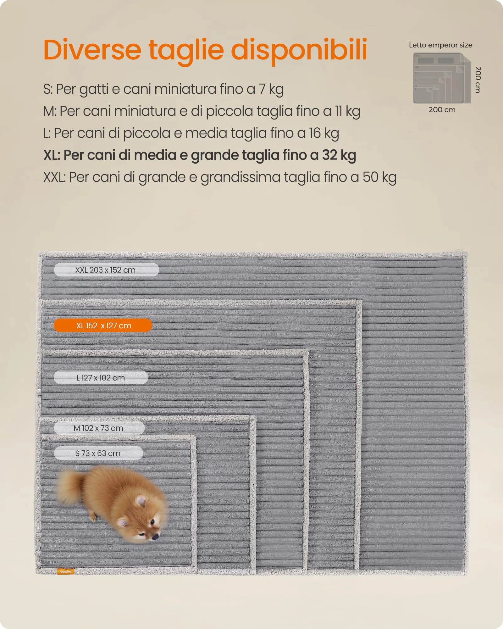Feandrea Tappeto Impermeabile per Cani, Coperta Reversibile di Taglia XL, 152 x 127 cm, per Cani di Taglia Media e Grande, Copridivano, Lavabile, Grigio Tortora e Grigio Chiaro PPB036G01 - immagine 6