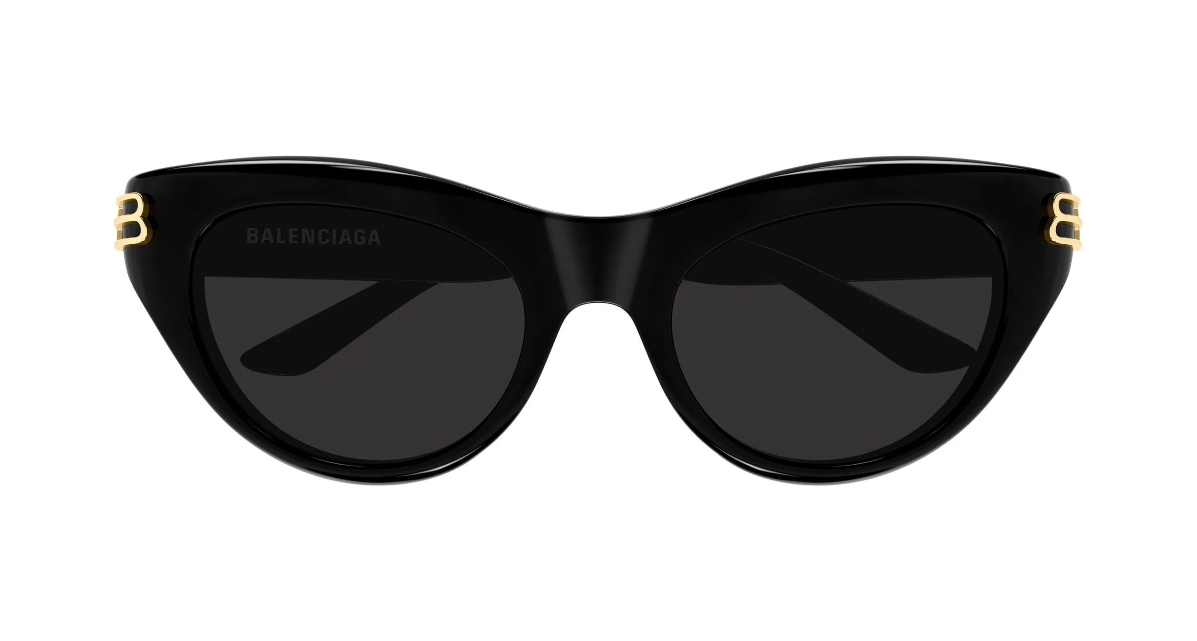 Balenciaga BB0466S 001 Occhiali da sole Acetato Nero Grigio Cat Eye - immagine 2