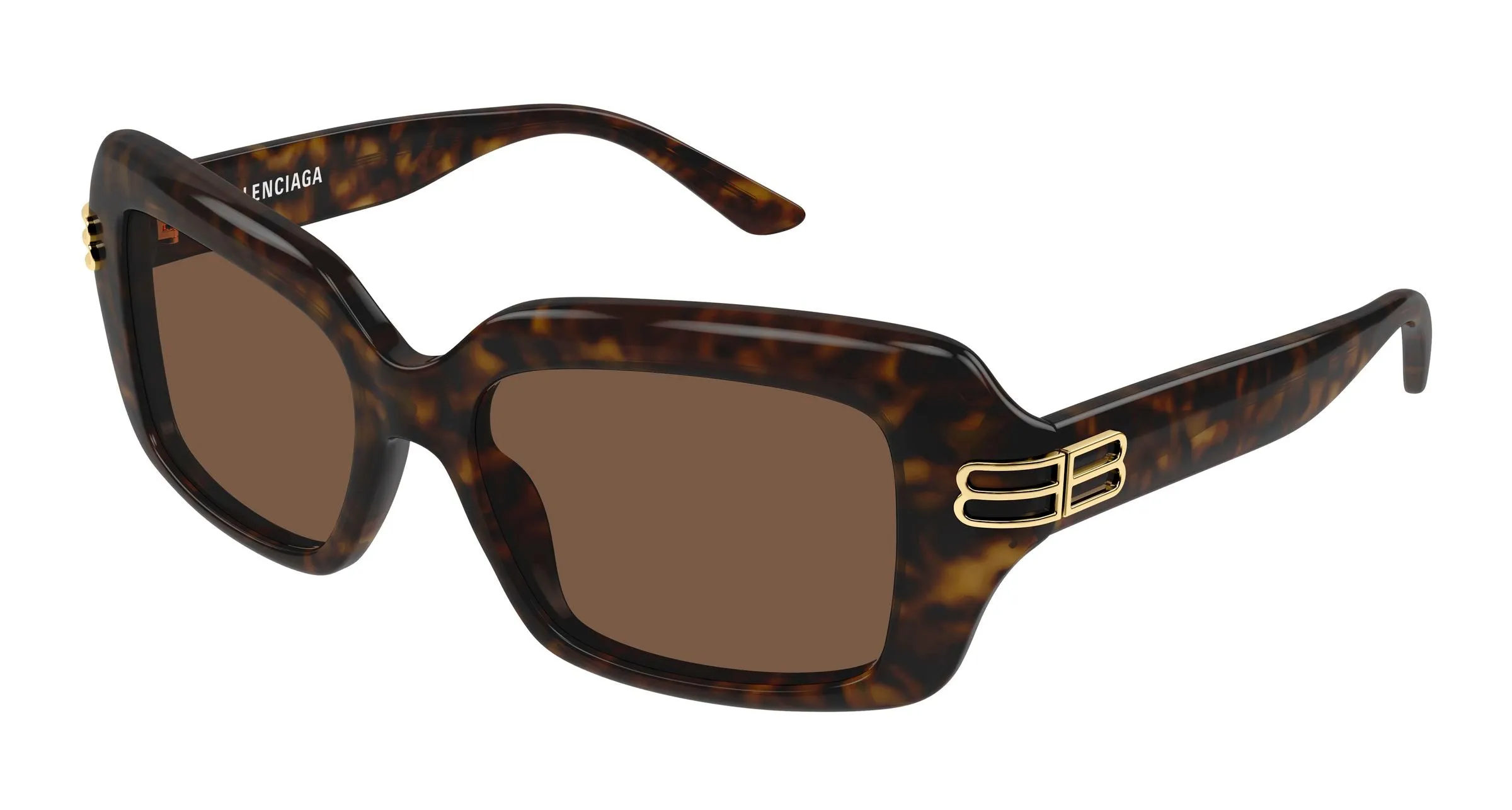 Balenciaga BB0465S 002 Occhiali da sole Acetato Havana Marrone Squadrata - immagine 1