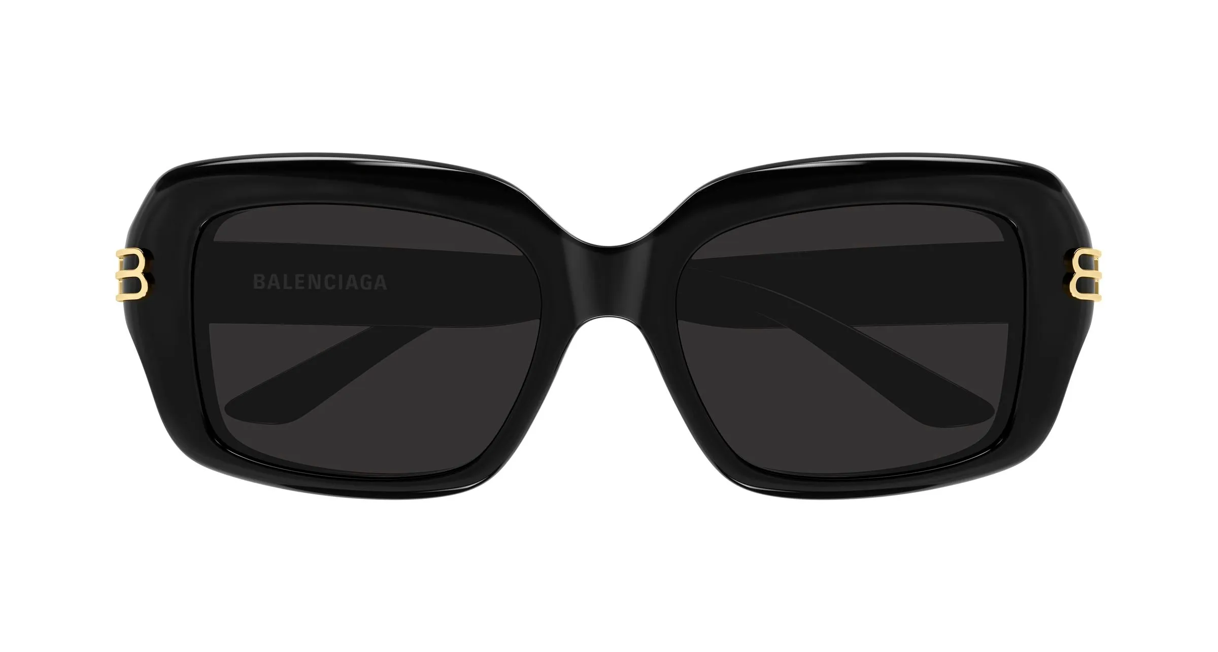 Balenciaga BB0465S 001 Occhiali da sole Acetato Nero Grigio Squadrata - immagine 2