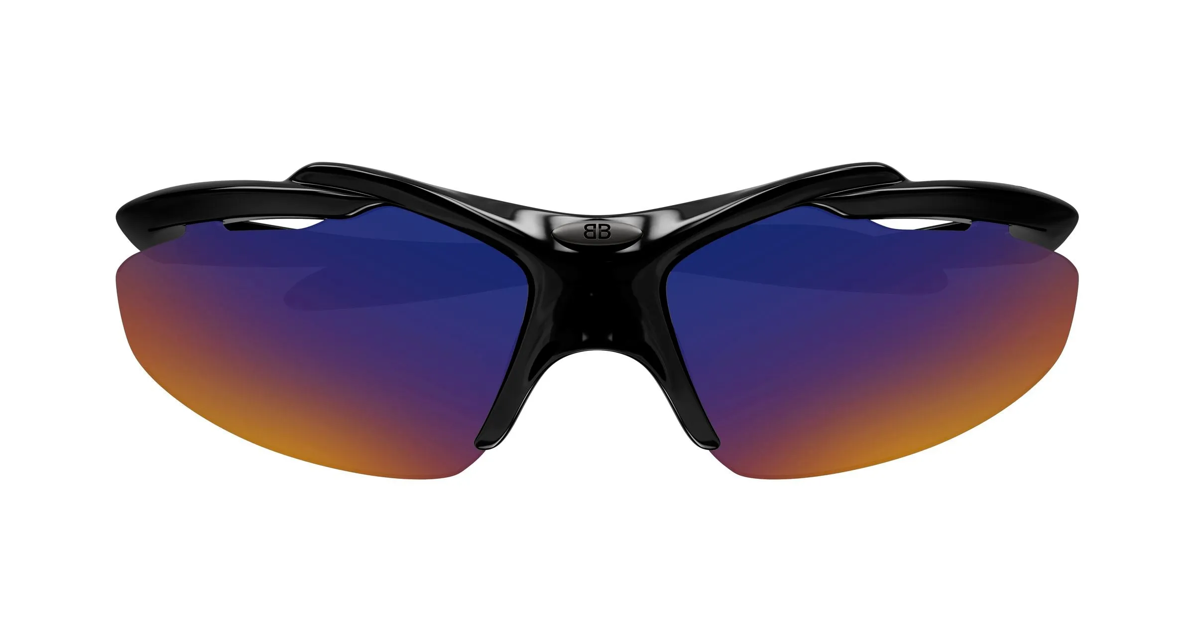 Balenciaga BB0464S 005 Occhiali da sole Bio-iniettato Nero Viola Geometrica - immagine 2