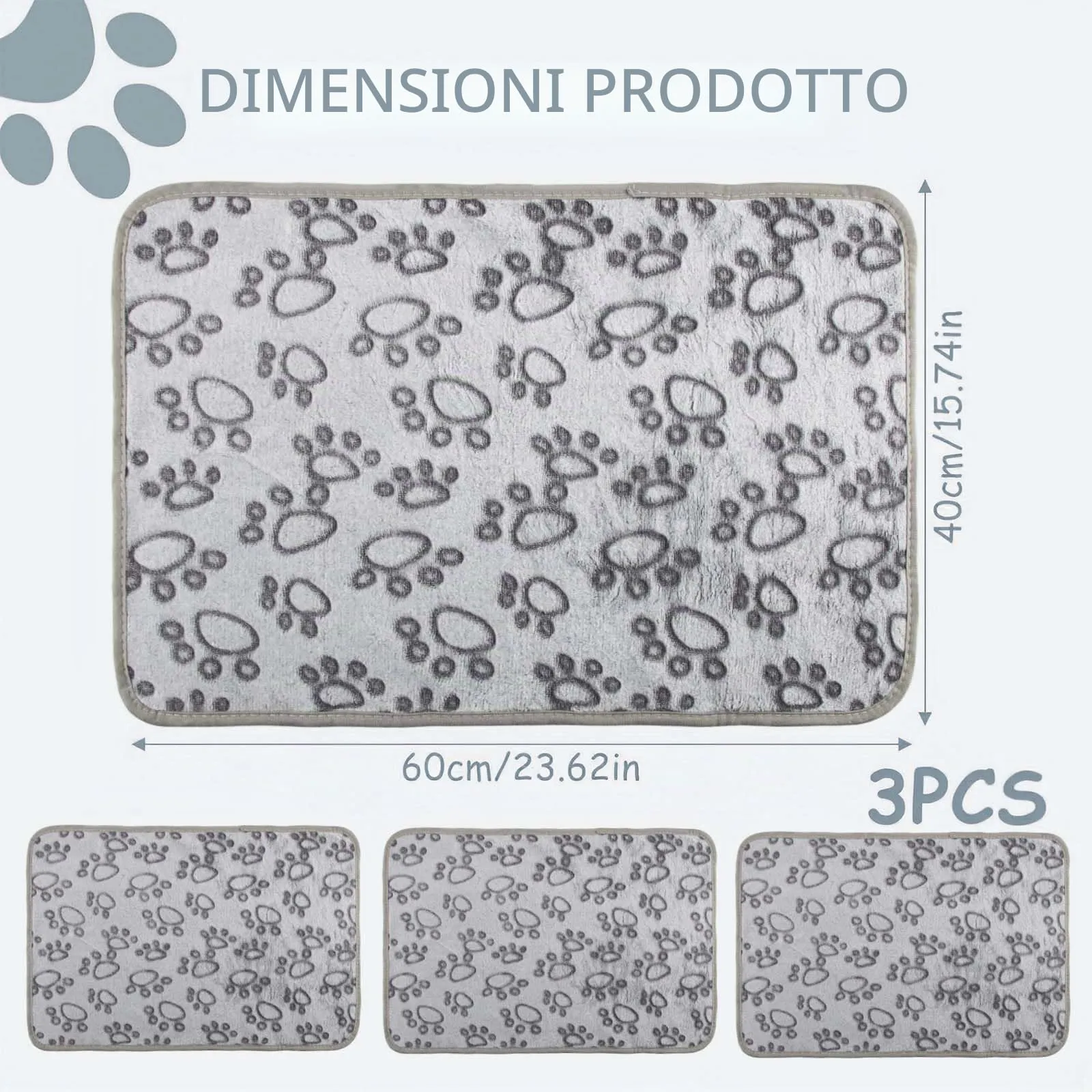 CIYIN 3 Pezzi Coperta Cane, Copertina per Animali,Copertina Cane Lavabile,Animali Domestici Coper tina Gatto,Coper tina per Cani Gatti Piccola e Media Taglia (C3, 60 x 40 cm) - immagine 7