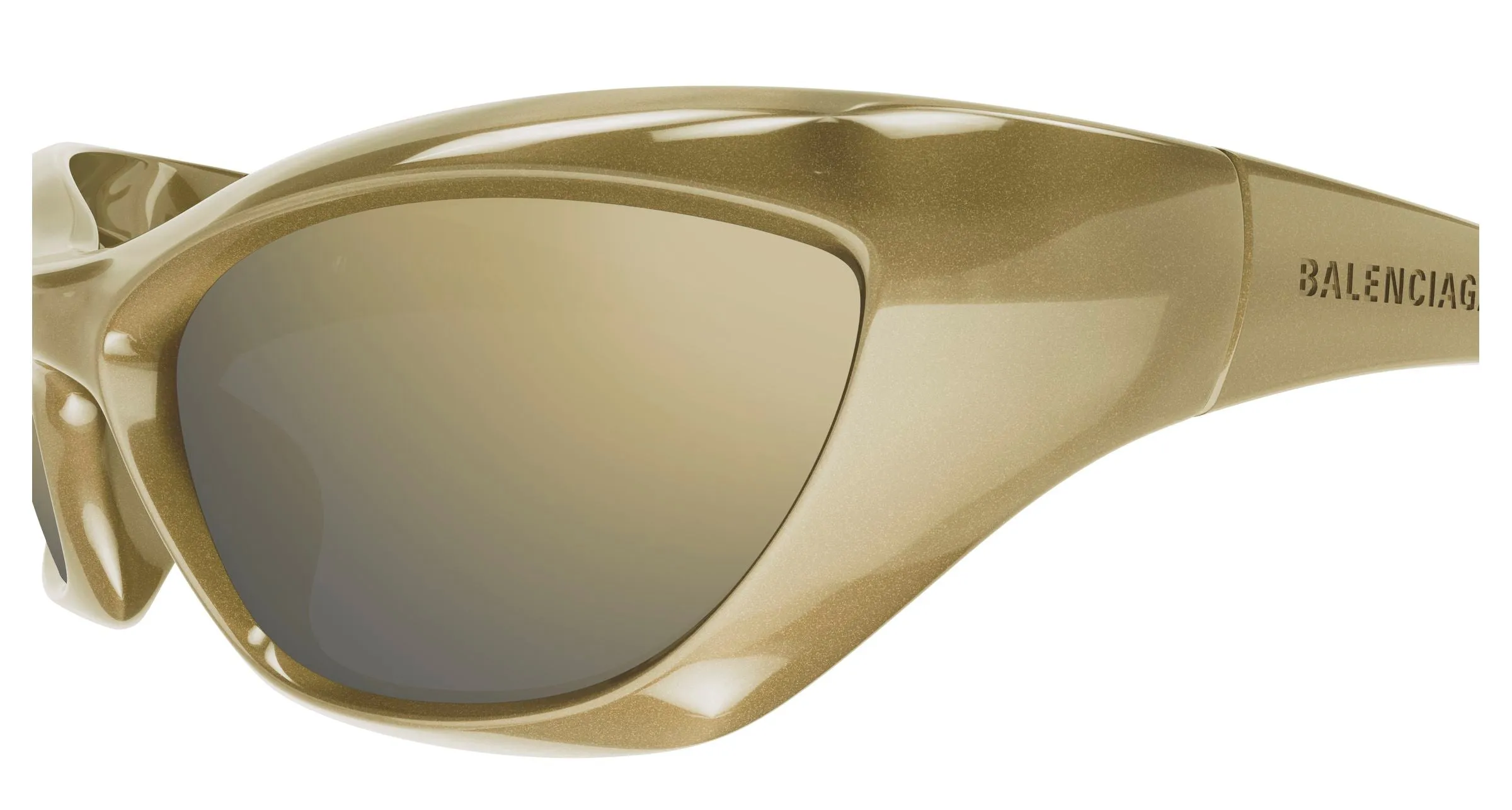 Balenciaga BB0463S 002 Occhiali da sole Bio-iniettato Verde Bronzo Geometrica - immagine 3
