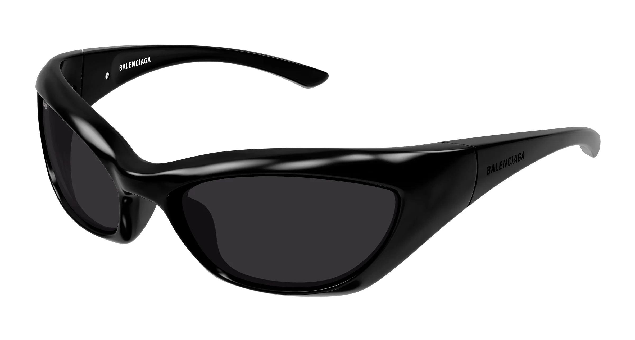 Balenciaga BB0463S 001 Occhiali da sole Bio-iniettato Nero Grigio Geometrica - immagine 1