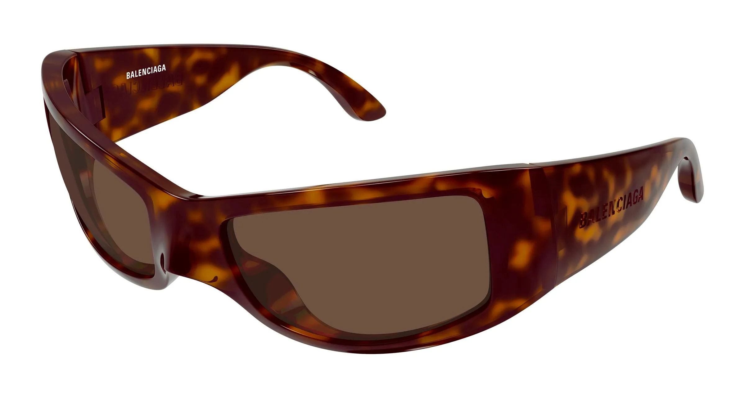 Balenciaga BB0461S 003 Occhiali da sole Bio-iniettato Havana Marrone Geometrica - immagine 1
