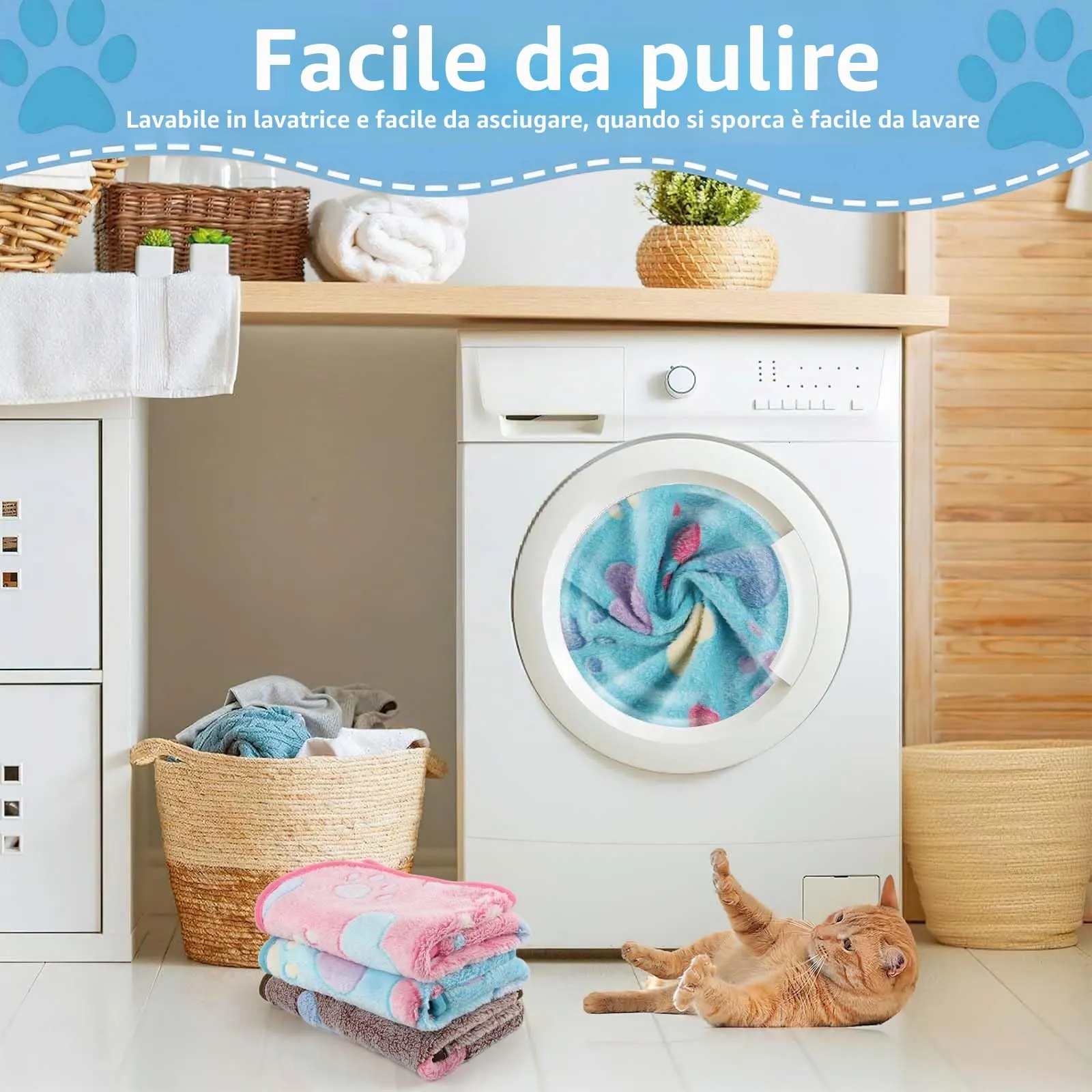 CIYIN 3 Pezzi Coperta Cane, Copertina per Animali,Copertina Cane Lavabile,Animali Domestici Coper tina Gatto,Coper tina per Cani Gatti Piccola e Media Taglia (E3, 60 x 40 cm) - immagine 4