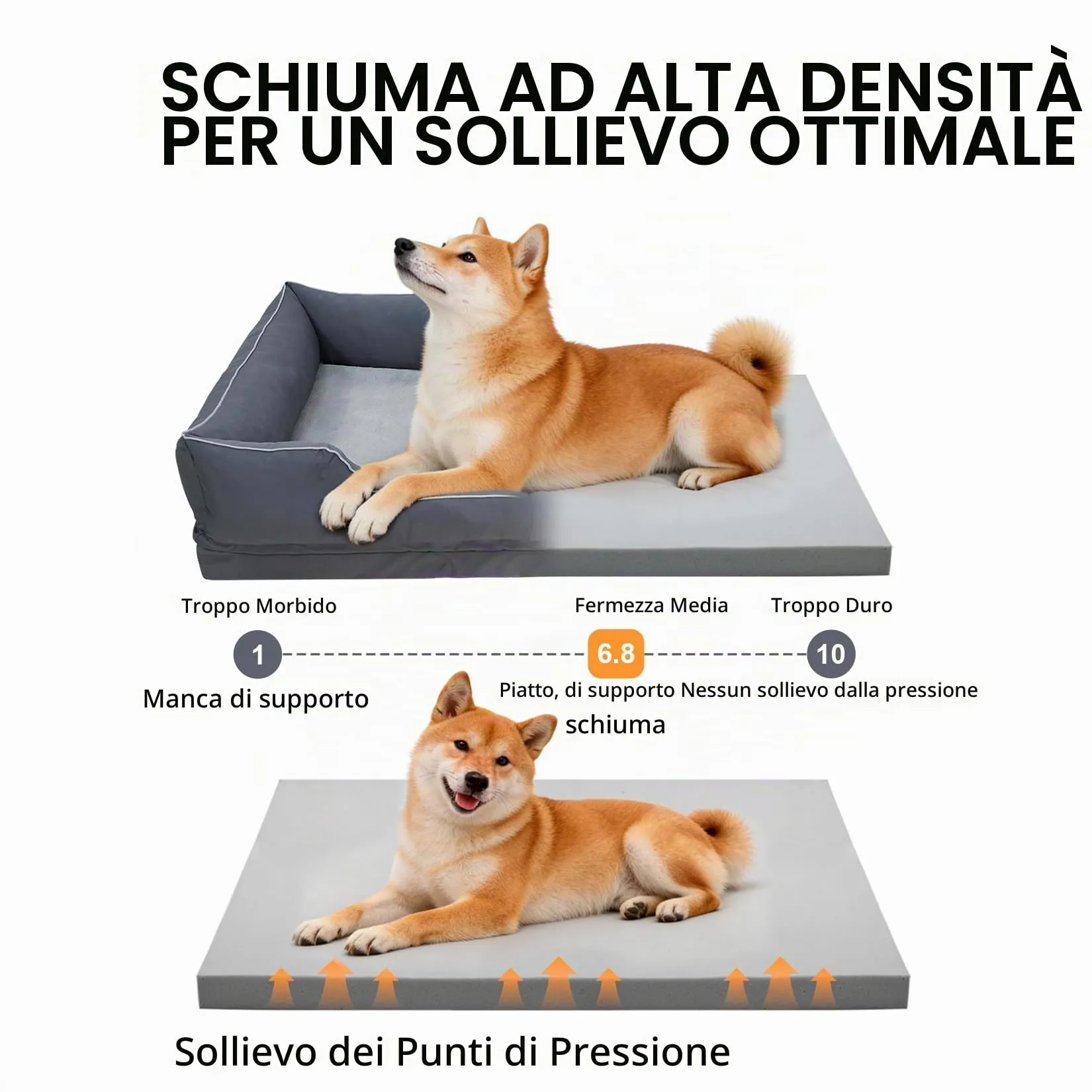 Cuccia per Cani Interno Taglia Media 94,5x67x19,5cm Ortopedico Sfoderabile - immagine 4