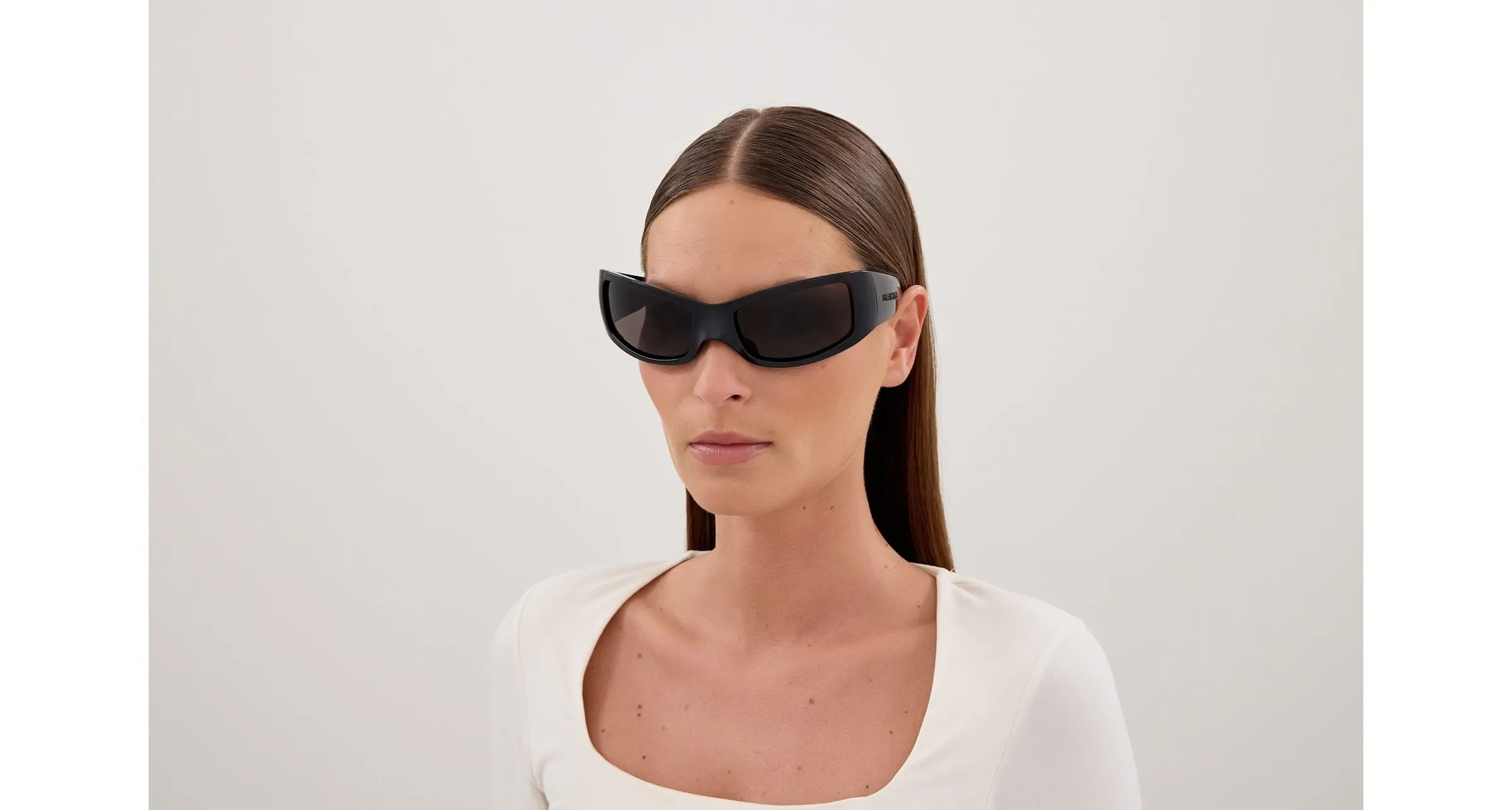 Balenciaga BB0461S 001 Occhiali da sole Bio-iniettato Nero Grigio Geometrica - immagine 4