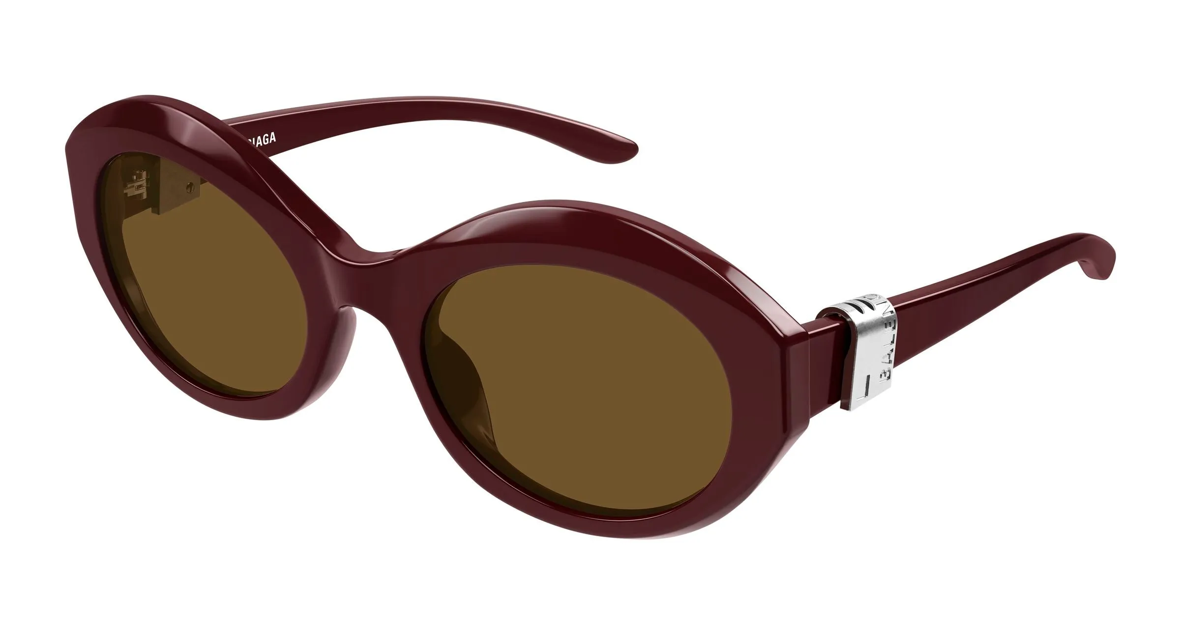 Balenciaga BB0460S 003 Occhiali da sole Acetato Marrone Marrone Rotonda - immagine 1