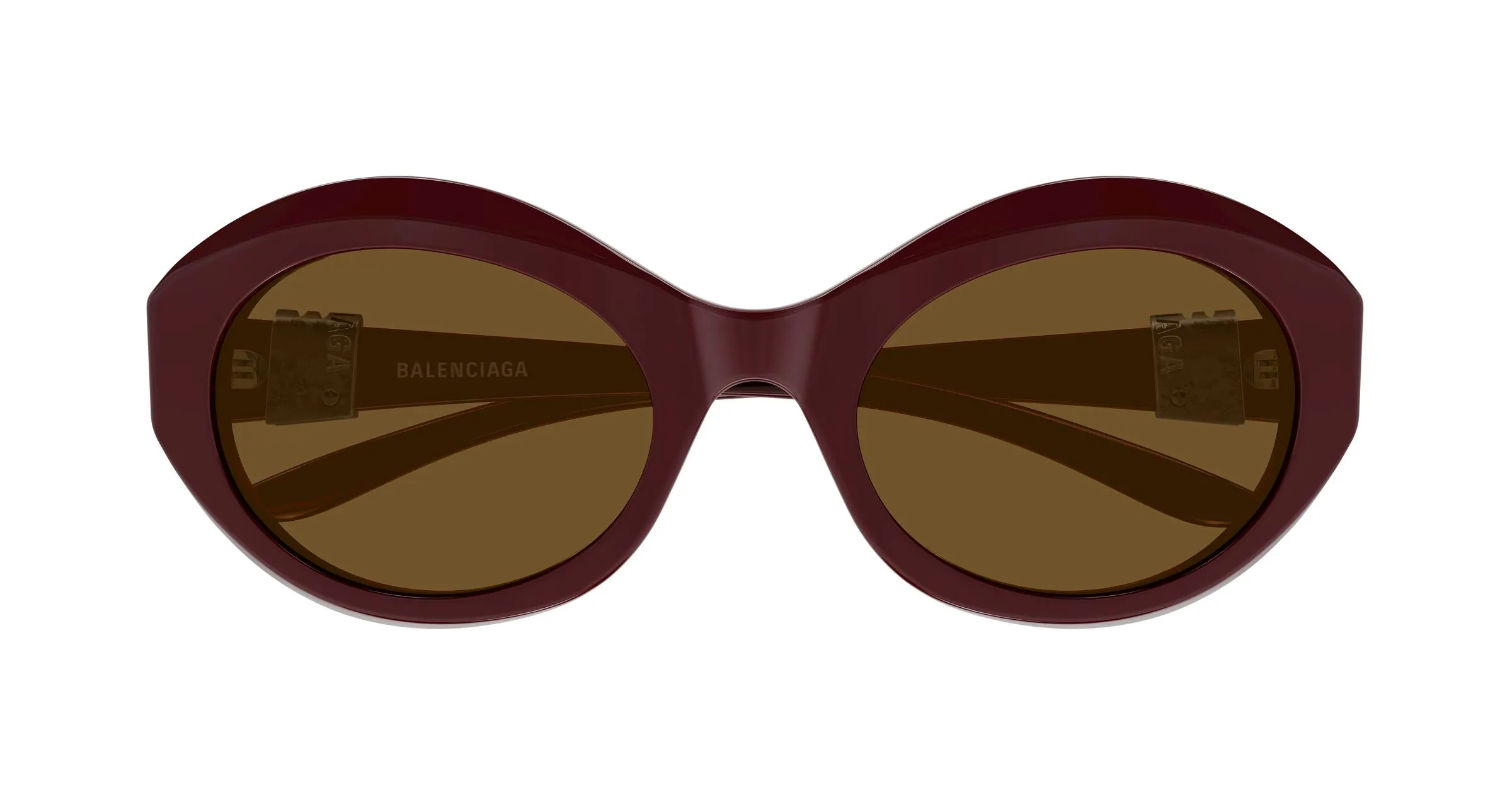 Balenciaga BB0460S 003 Occhiali da sole Acetato Marrone Marrone Rotonda - immagine 2