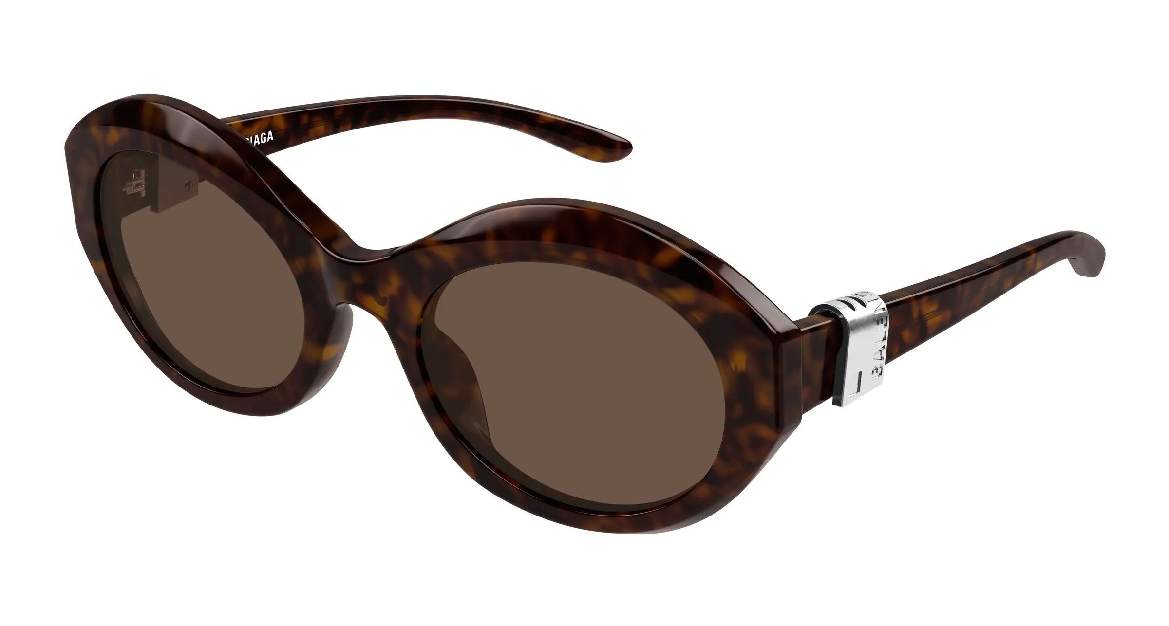 Balenciaga BB0460S 002 Occhiali da sole Acetato Havana Marrone Rotonda - immagine 1