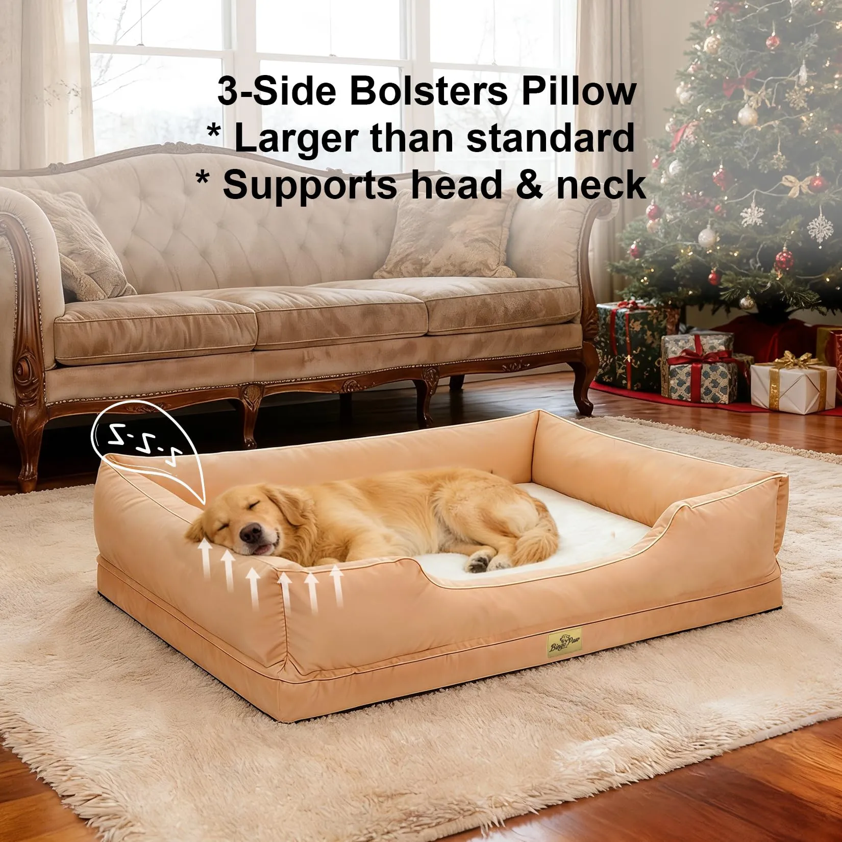 Cuccia per Cani Interno Taglia Grande 127x94x24cm Ortopedico Sfoderabile - immagine 7