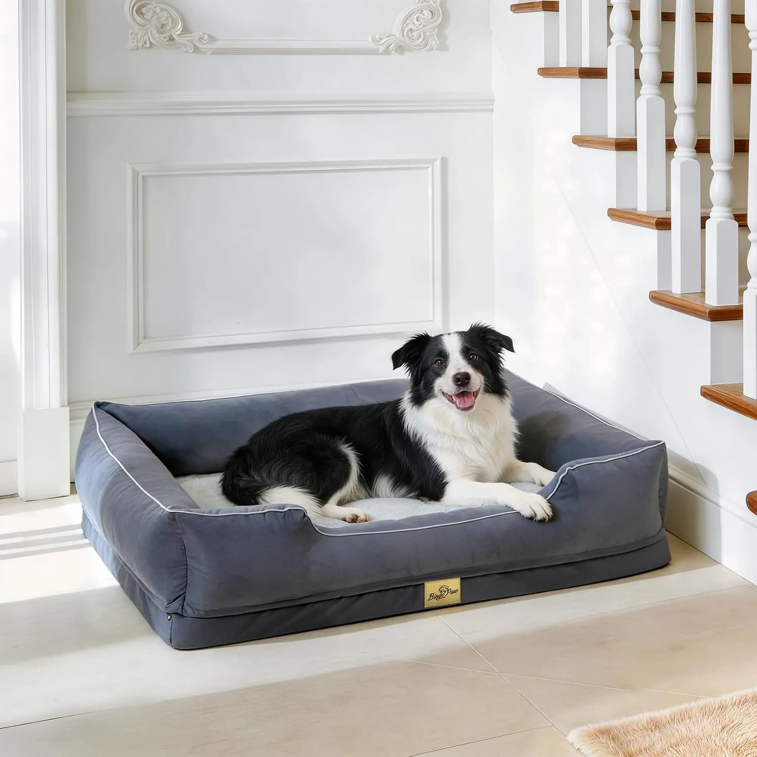 Cuccia per Cani Interno Taglia Grande 105x75,5x21cm Ortopedico Sfoderabile - immagine 1