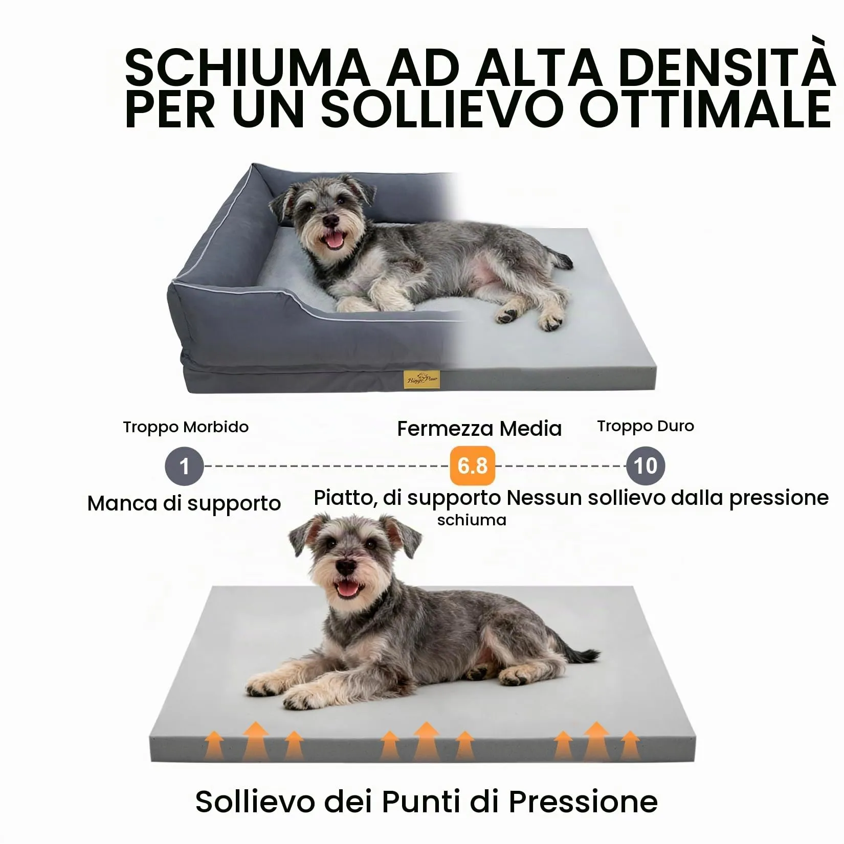 Cuccia per Cani Interno Taglia Piccola Cuscino Cane Ortopedico Sfoderabile - immagine 4