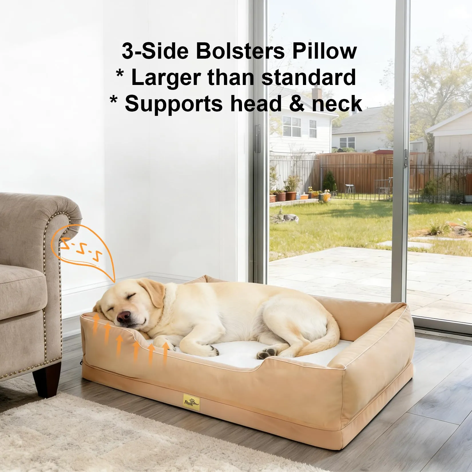 Cuccia per Cani Interno Taglia Grande 111x88x23cm Ortopedico Sfoderabile - immagine 8