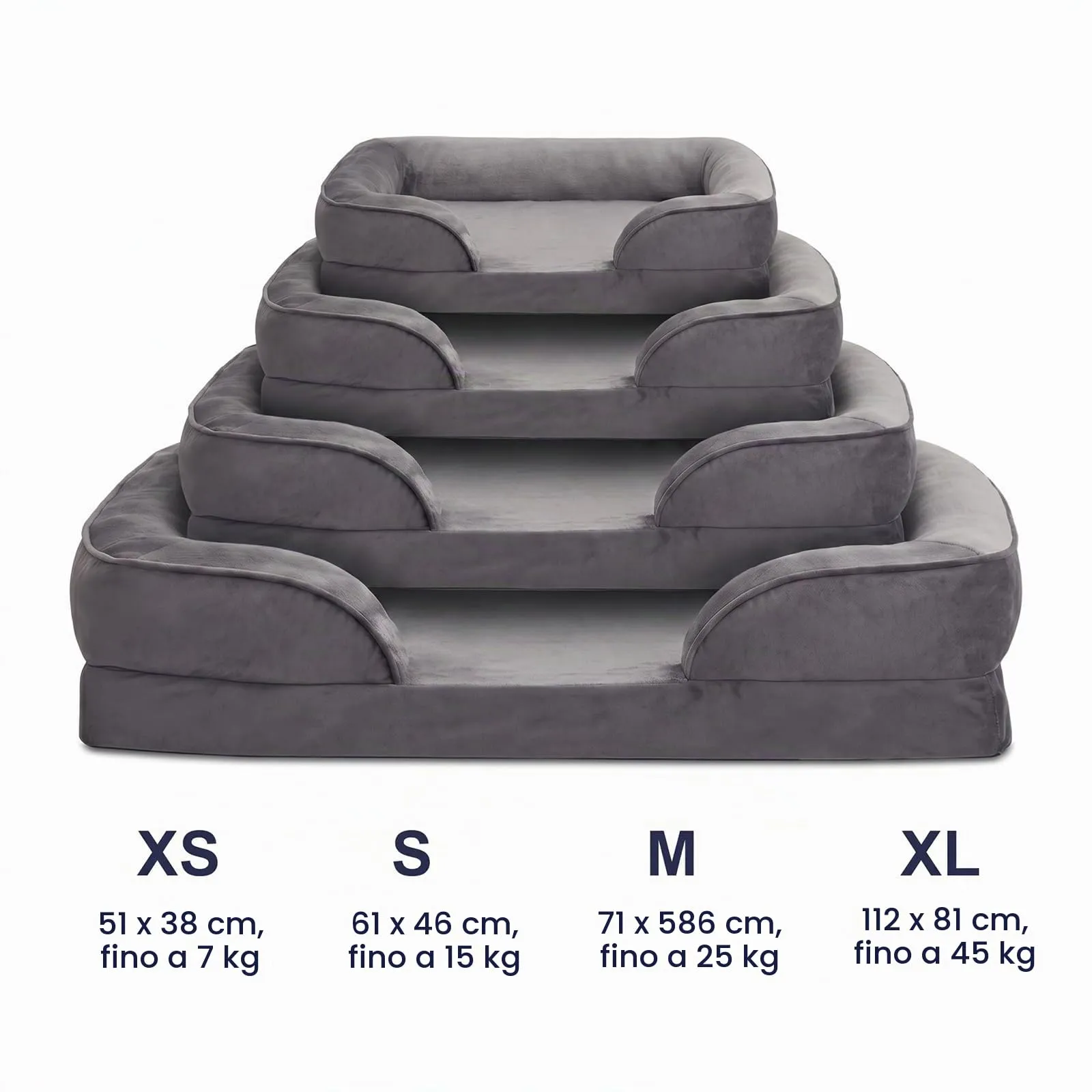 WAVVE 112x81 cm Cuccia per Cani da Interno Taglia Grande Letto per Cani Extra Grande Cuscino Sfoderabile e Lavabile Cuccia Ortopedica Impermeabile Griogio - immagine 9