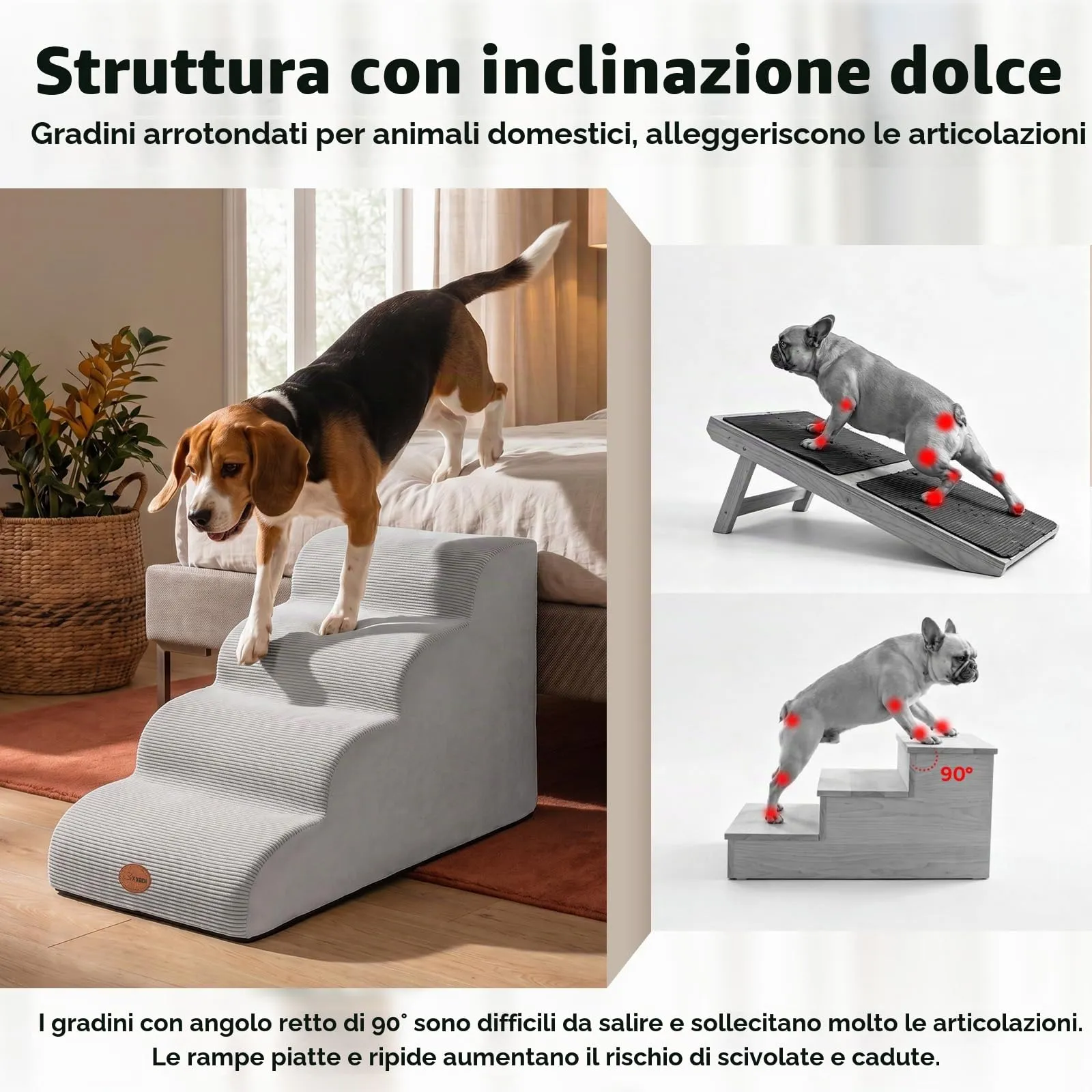 X XBEN Scala er Animali, Scale per Cani e Gatti Piccoli, Anziani e Feriti - immagine 3