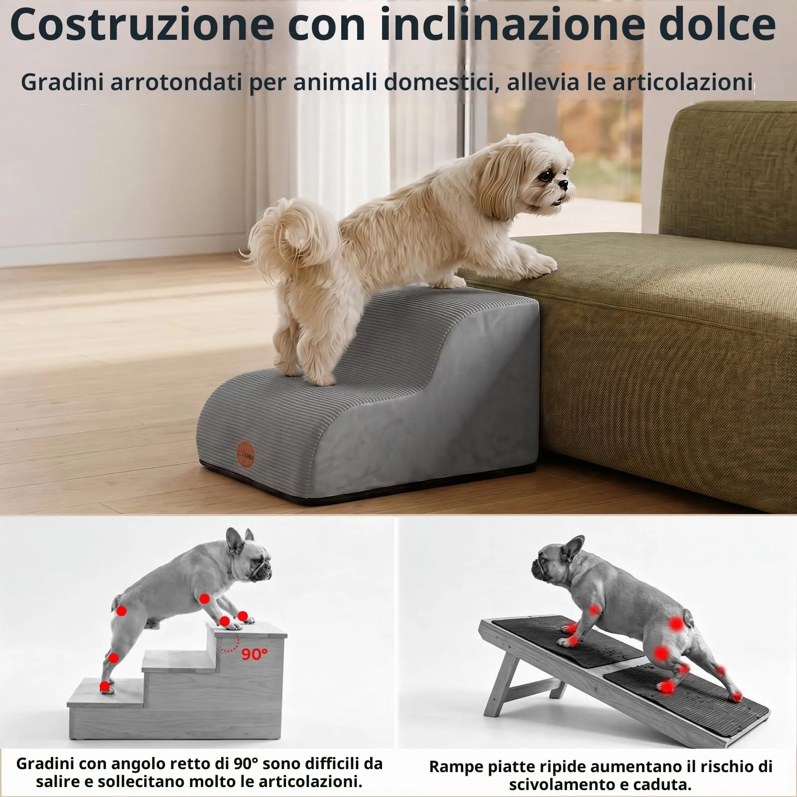 X XBEN Scala er Animali, Scale per Cani e Gatti Piccoli, Anziani e Feriti - immagine 3