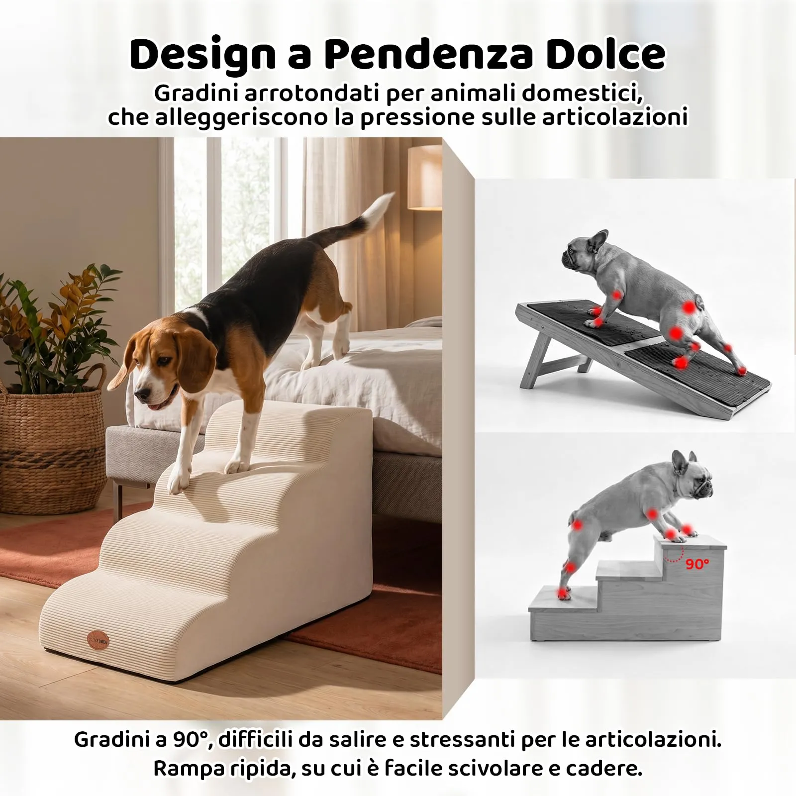 X XBEN Scala er Animali, Scale per Cani e Gatti Piccoli, Anziani e Feriti - immagine 4