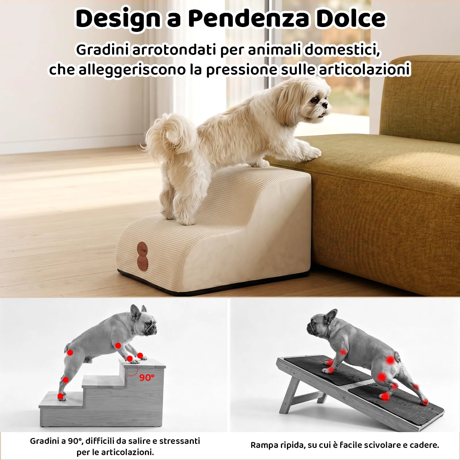X XBEN Scala er Animali, Scale per Cani e Gatti Piccoli, Anziani e Feriti - immagine 3