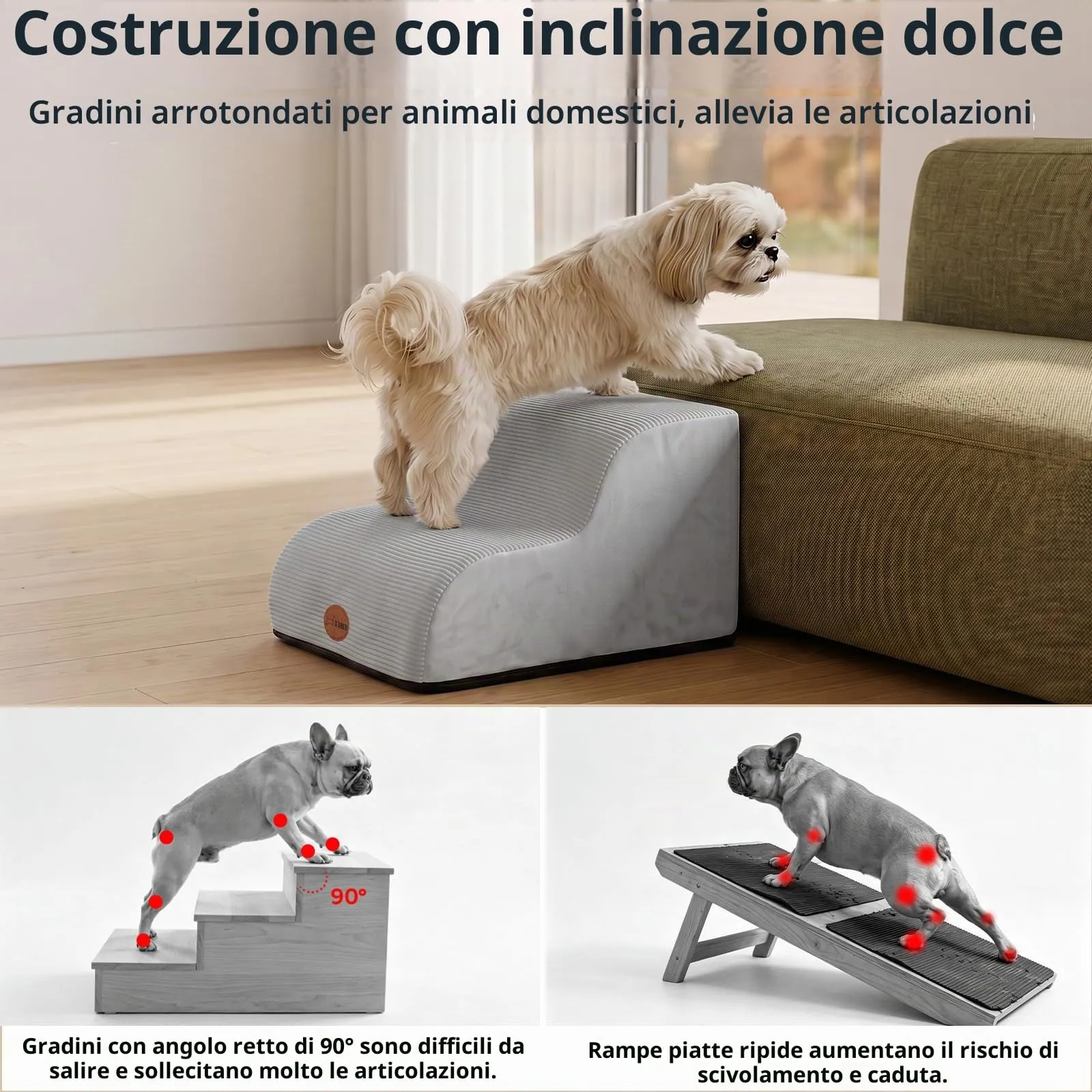X XBEN Scala er Animali, Scale per Cani e Gatti Piccoli, Anziani e Feriti - immagine 3