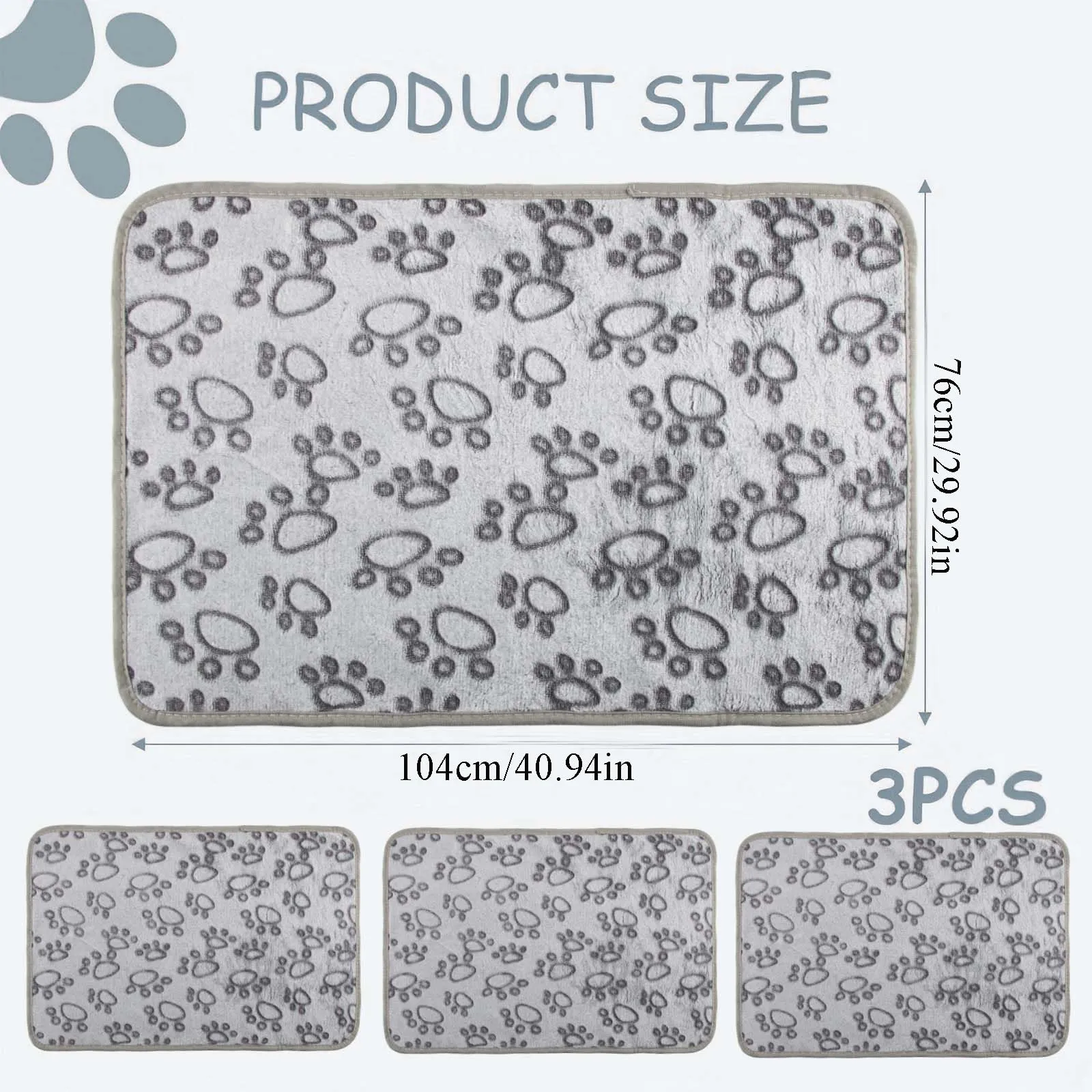 CIYIN 3 Pezzi Coperta Cane, Copertina per Animali,Copertina Cane Lavabile,Animali Domestici Coper tina Gatto,Coper tina per Cani Gatti Piccola e Media Taglia (C3, 104x76cm) - immagine 2