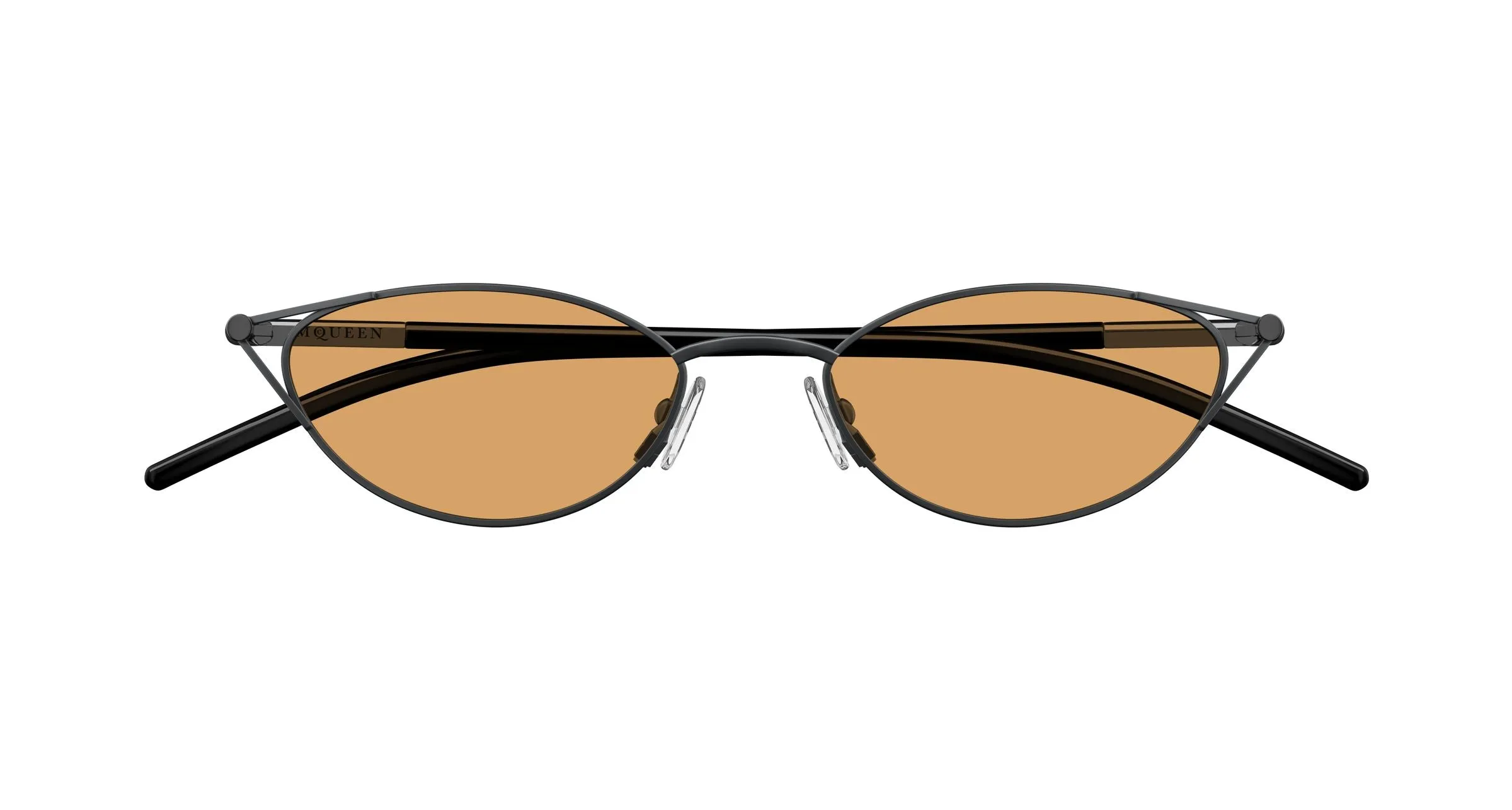 Alexander McQueen AM0563S 004 Occhiali da sole Metallo Rutenio Arancione Cat Eye - immagine 2