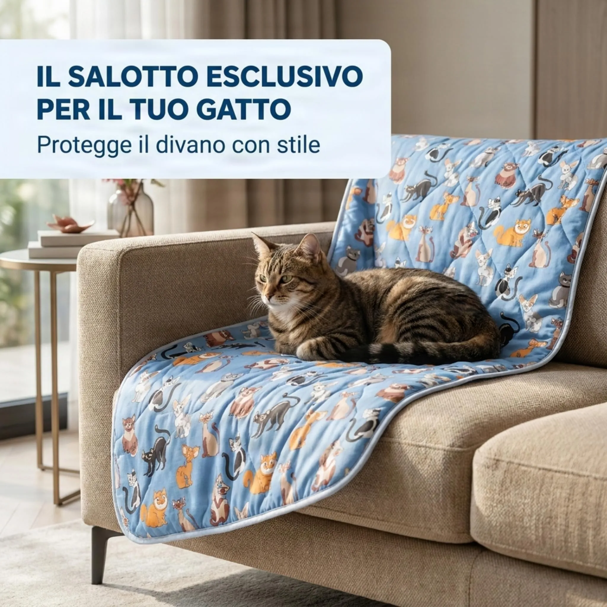 Caleffi - Copertina Gatti, Coperta 130x100 cm in Cotone, Made in Italy - immagine 5