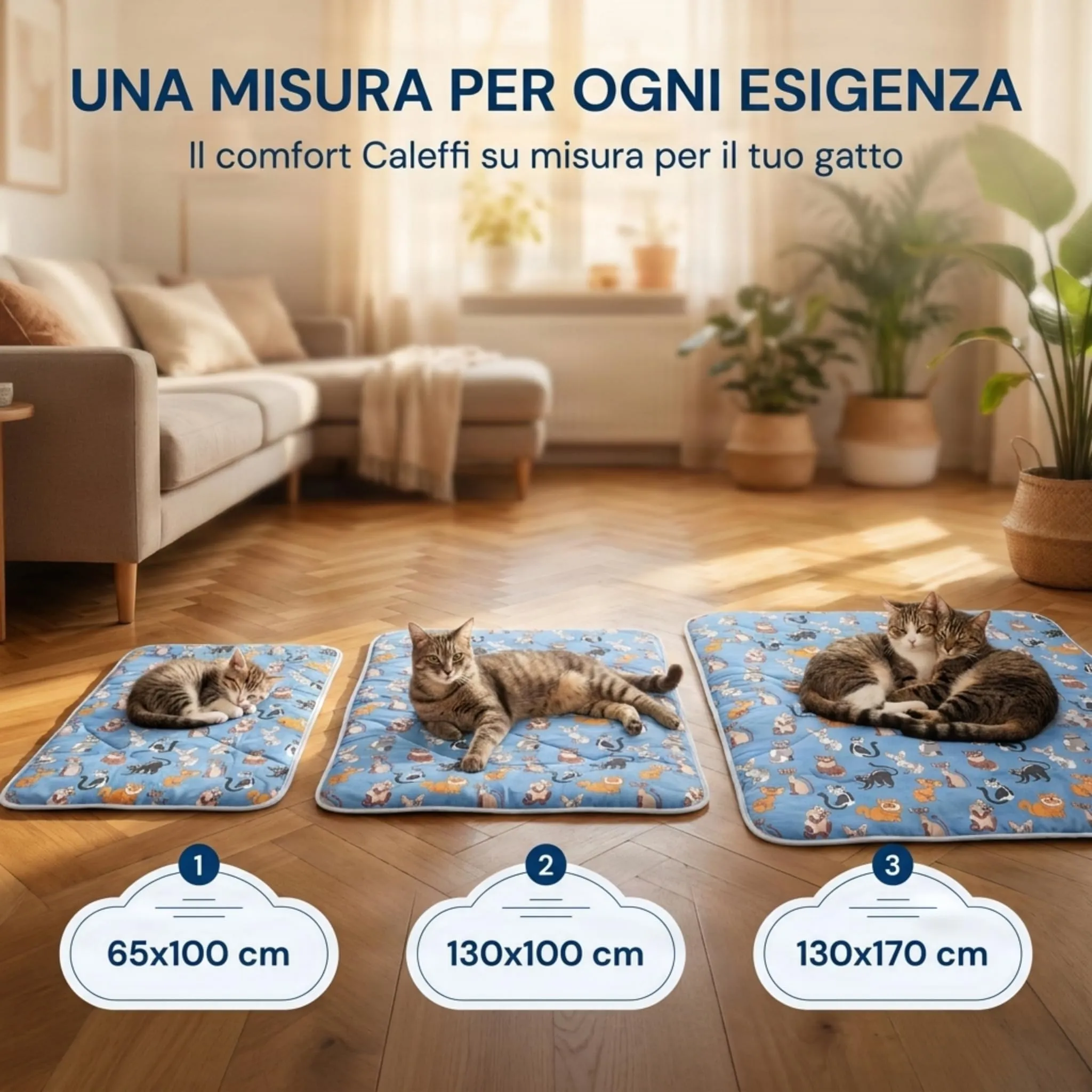 Caleffi - Copertina Gatti, Coperta 130x100 cm in Cotone, Made in Italy - immagine 6