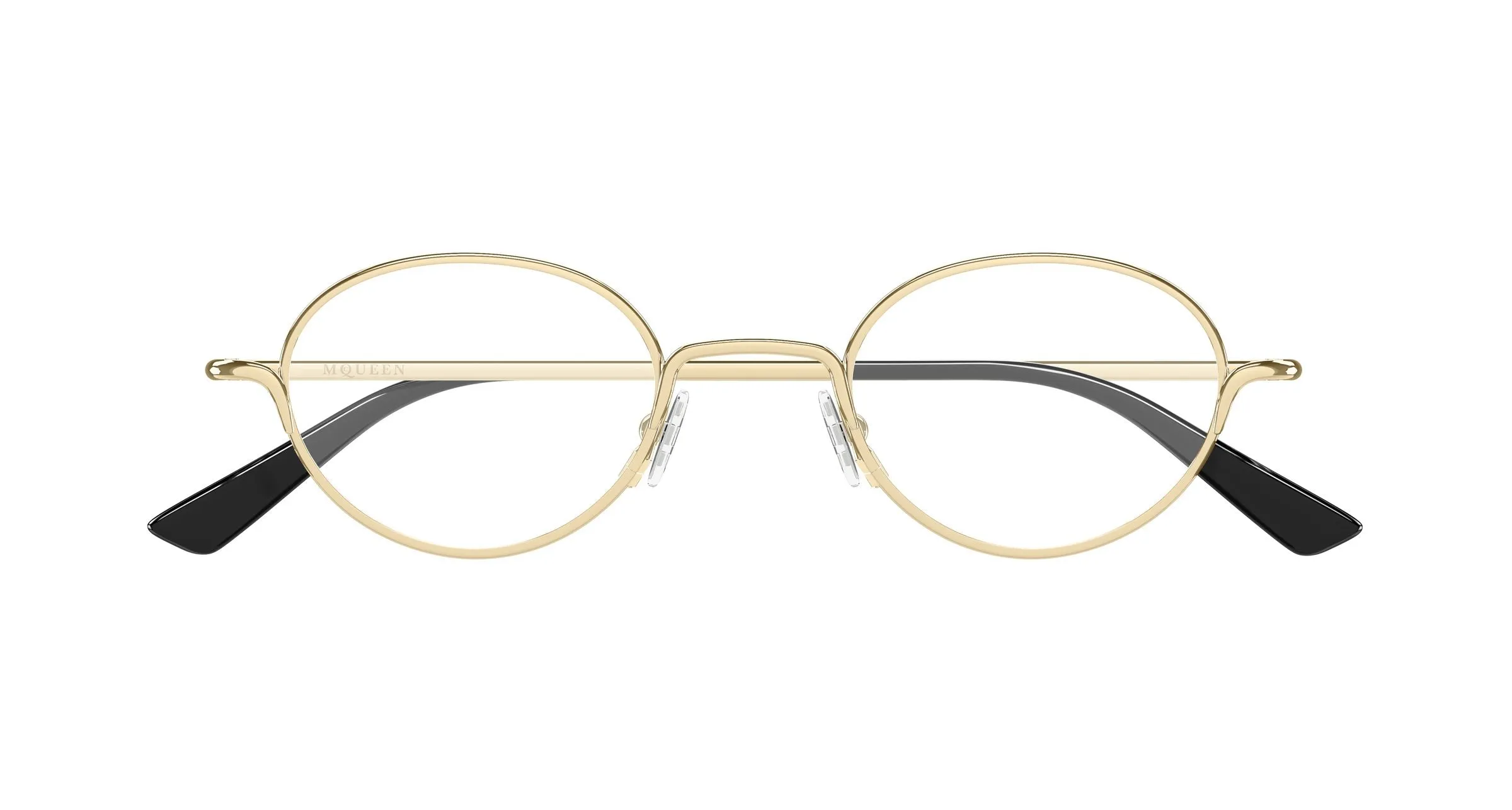Alexander McQueen AM0562O 002 Montature da vista Metallo Oro Trasparente Rotonda - immagine 2