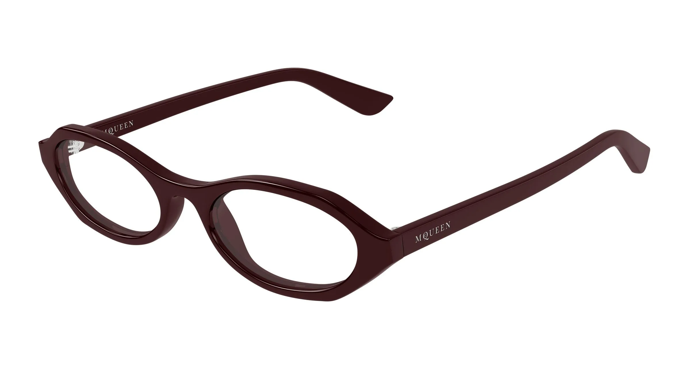 Alexander McQueen AM0559O 003 Montature da vista Acetato Rosso Trasparente Rotonda - immagine 1