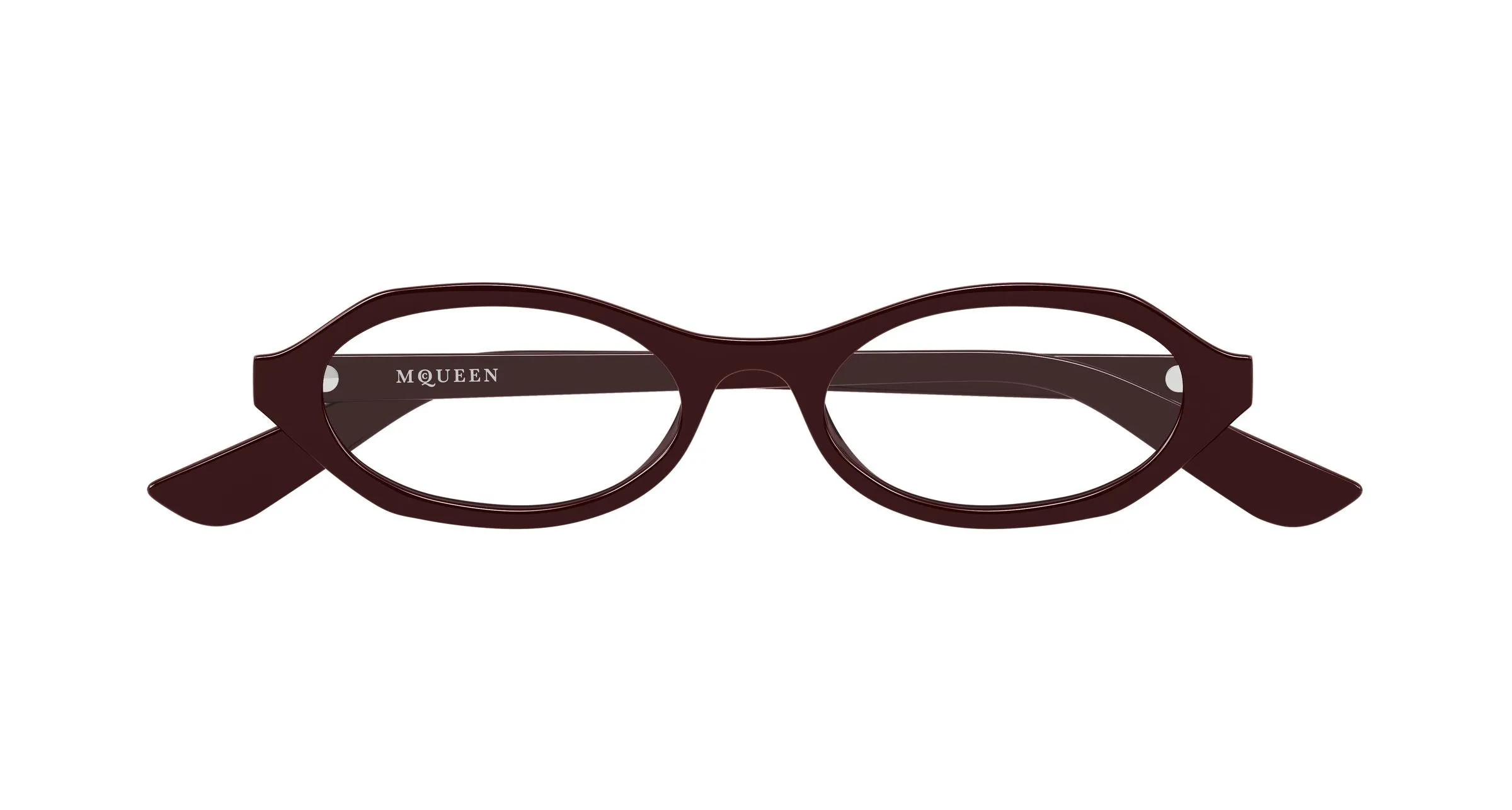 Alexander McQueen AM0559O 003 Montature da vista Acetato Rosso Trasparente Rotonda - immagine 2