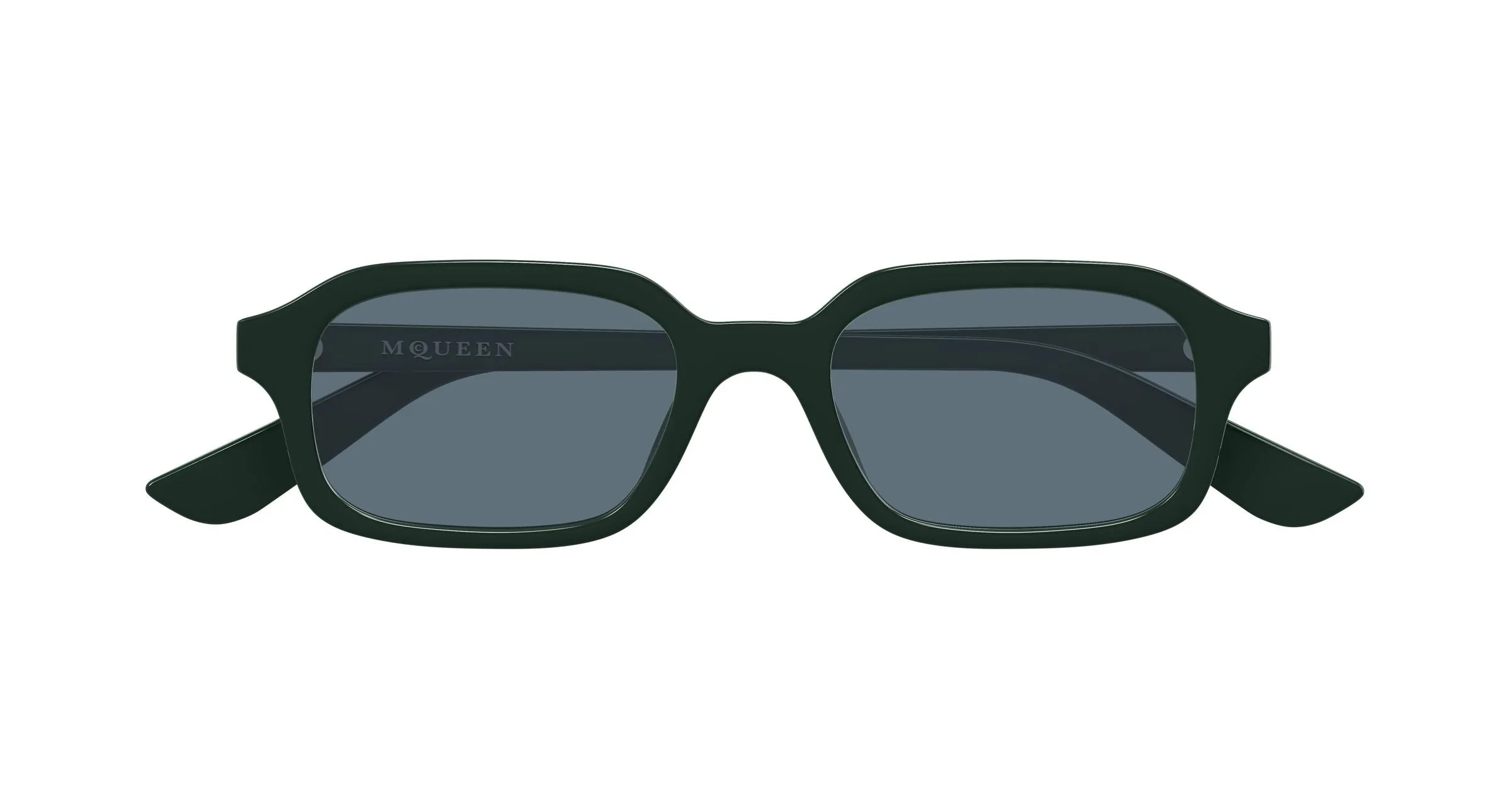 Alexander McQueen AM0558S 004 Occhiali da sole Acetato Verde Blu Squadrata - immagine 2
