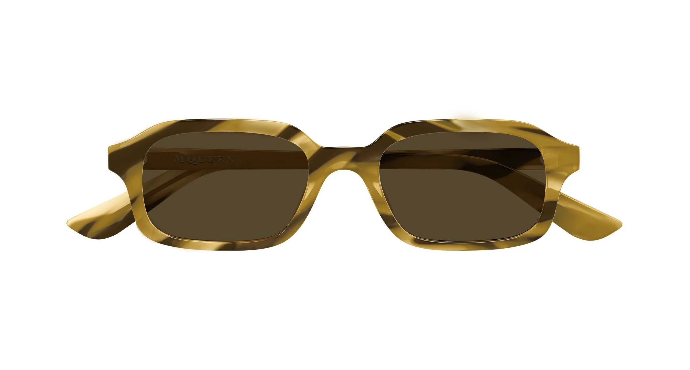 Alexander McQueen AM0558S 003 Occhiali da sole Acetato Havana Marrone Squadrata - immagine 2
