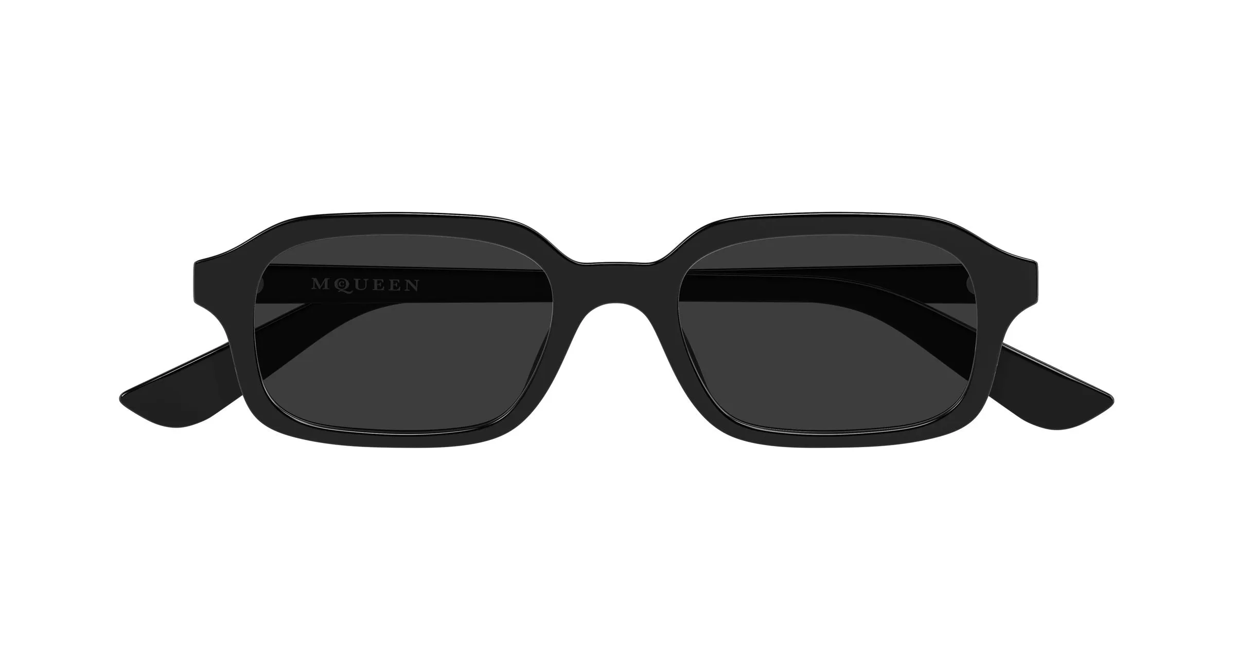 Alexander McQueen AM0558S 001 Occhiali da sole Acetato Nero Grigio Squadrata - immagine 2
